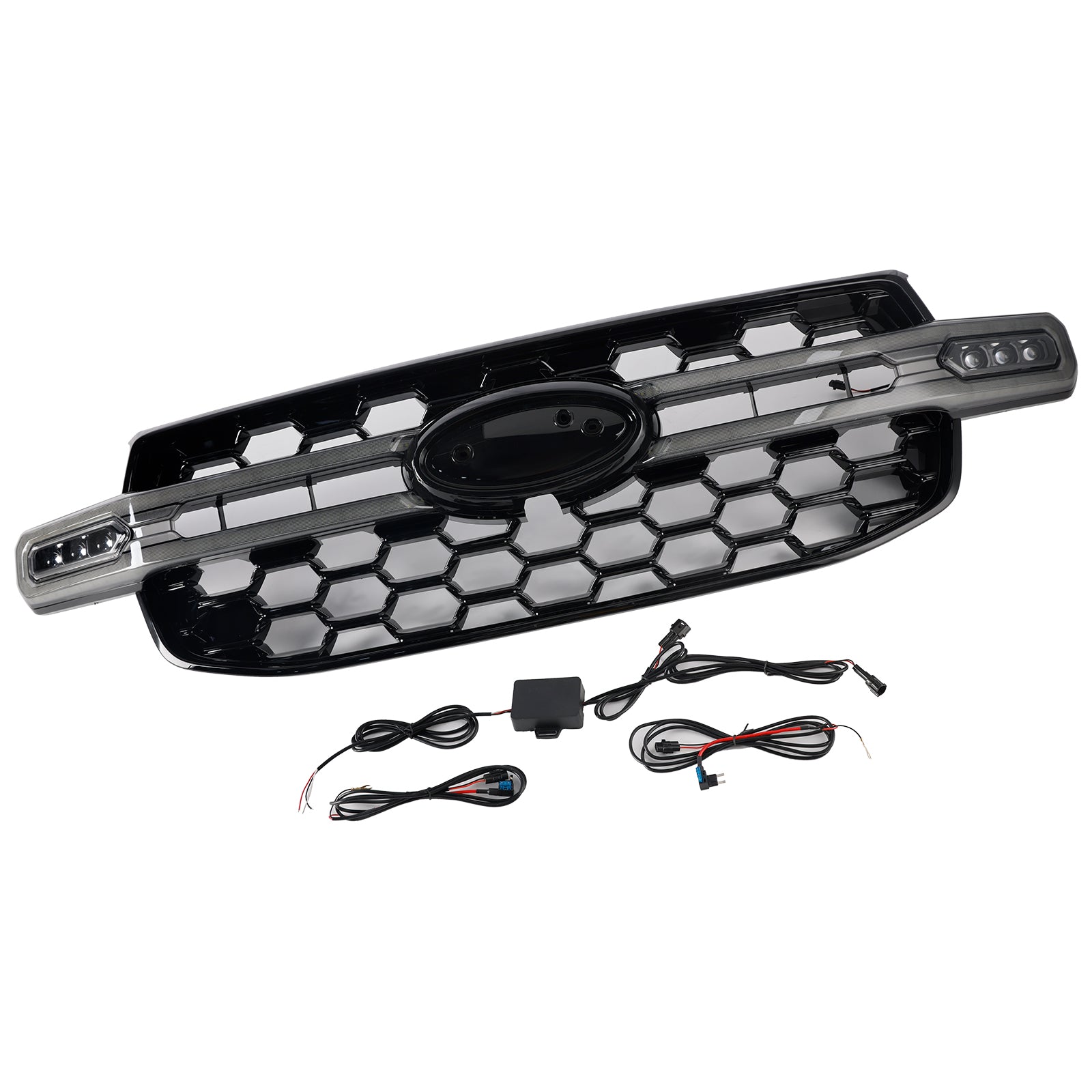 2023-2024 Ford Ranger Next Gen T9 Front Bumper Grille Grill (With White LED)