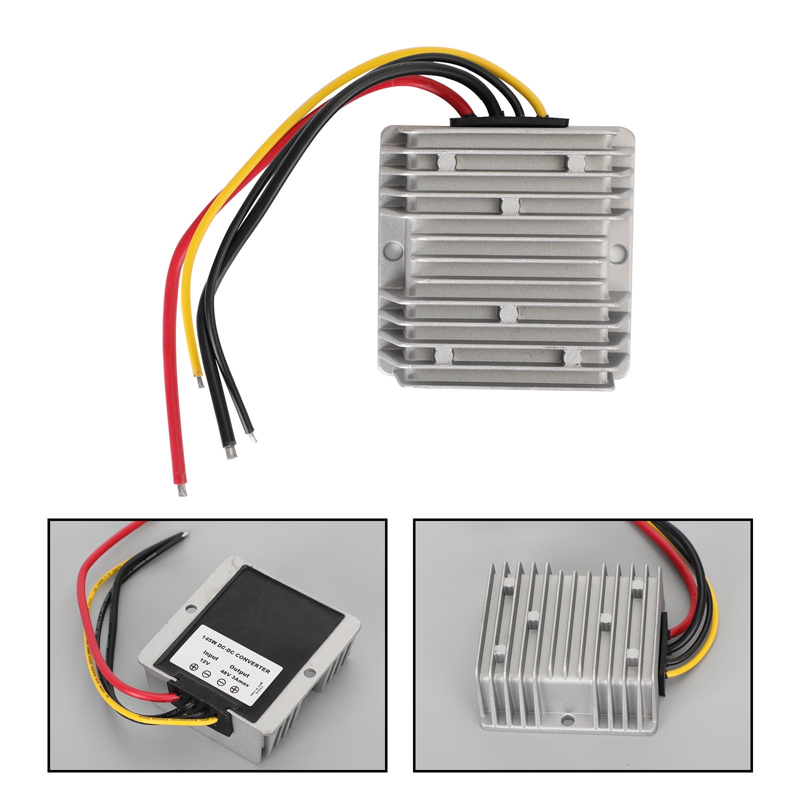 DC-DC 12V-48V 3A 145W Step Up Car Power Supply Converter Regulator Waterproof