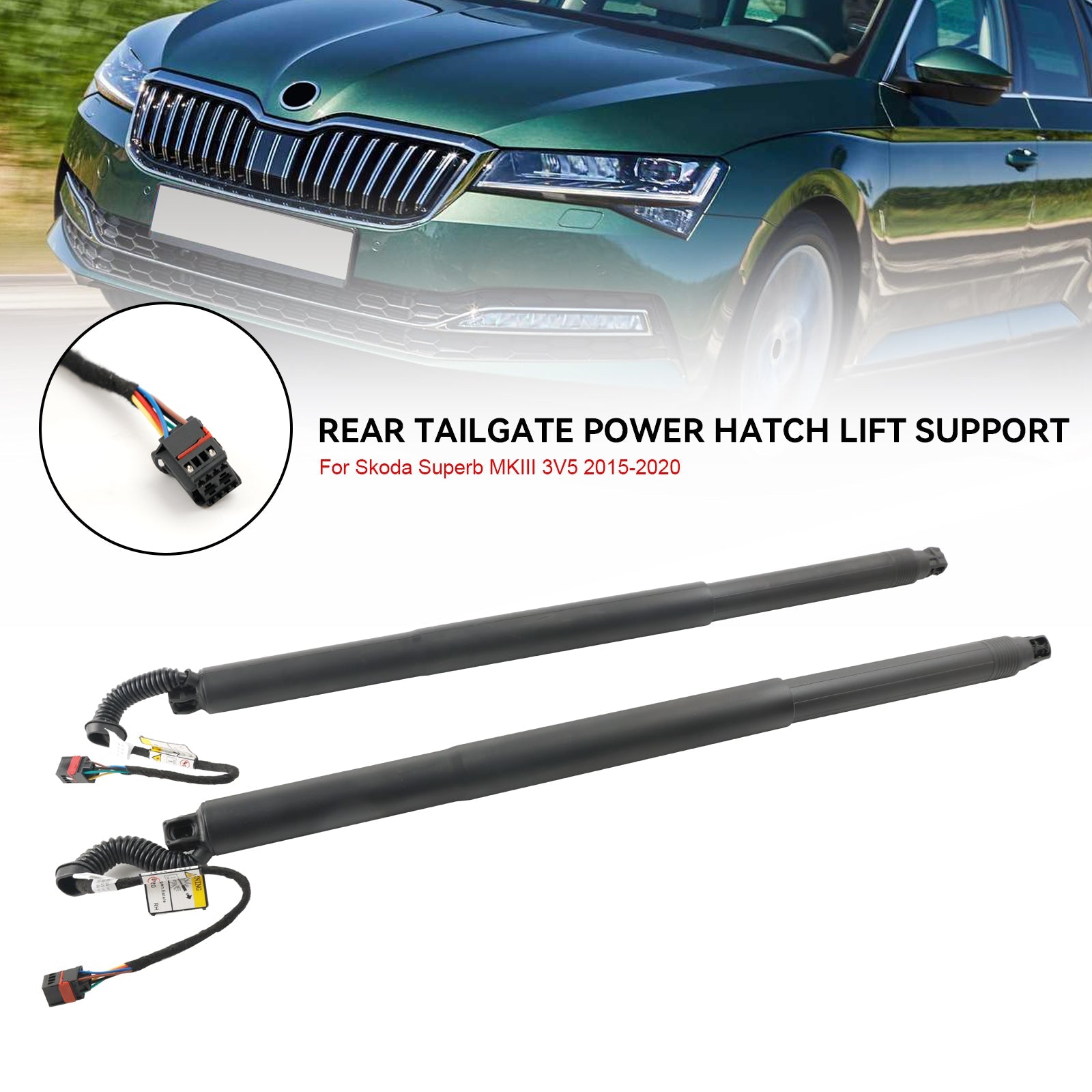 2015-2020 Skoda Superb III 3V5 2PCS Electric Tailgate Gas Struts 3V9827851B 3V9827852B