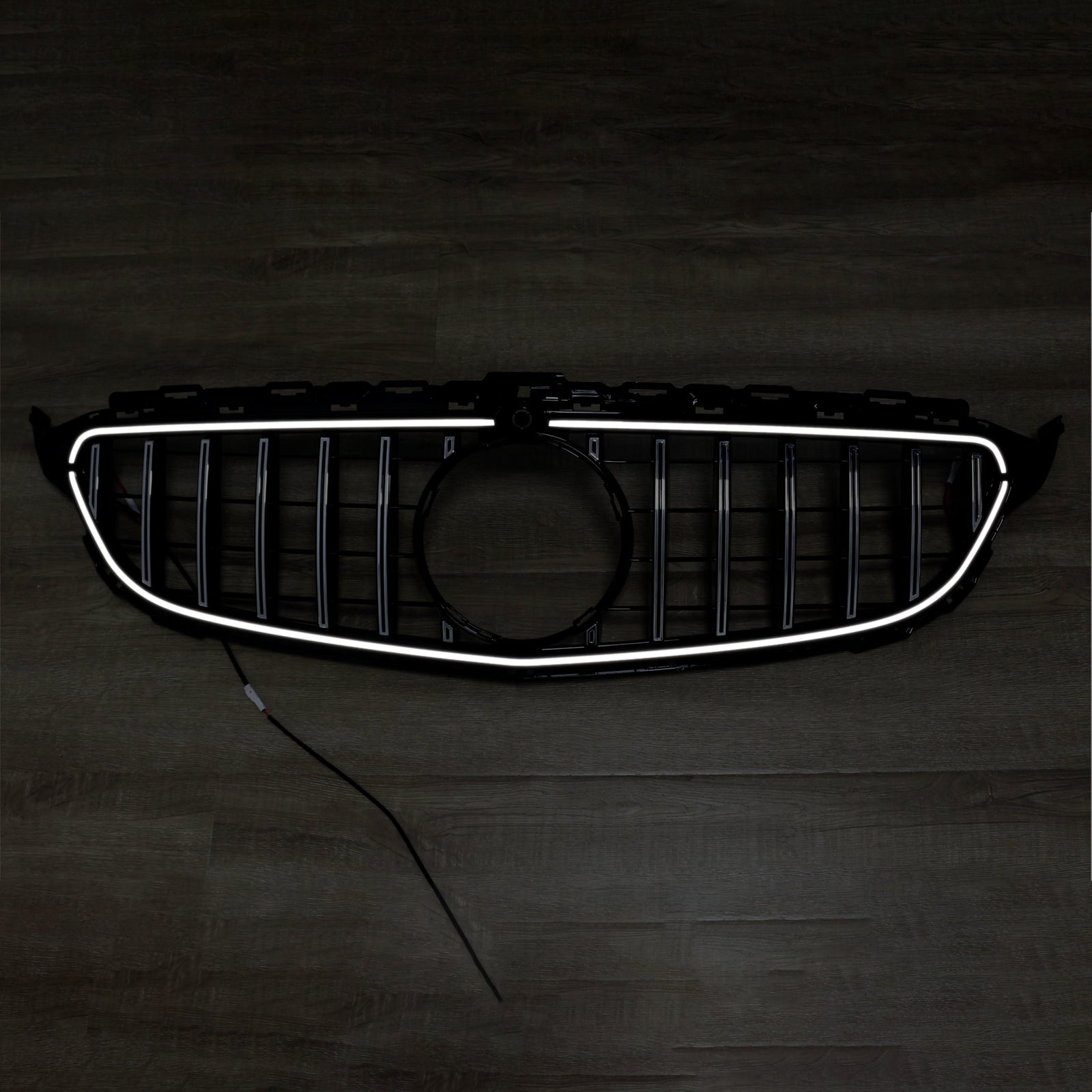 2015-2021 Mercedes W205 C250 C300 W/LED Chrome Front Bumper Grill Grille