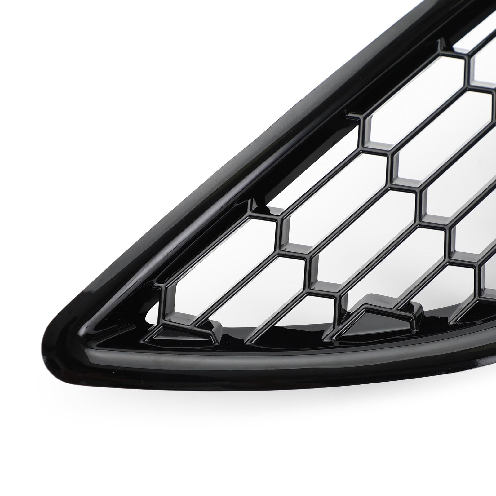 2013-2017 Ford Fiesta Pair Grille Gloss Black Front Fog Light Lamp Cover Generic