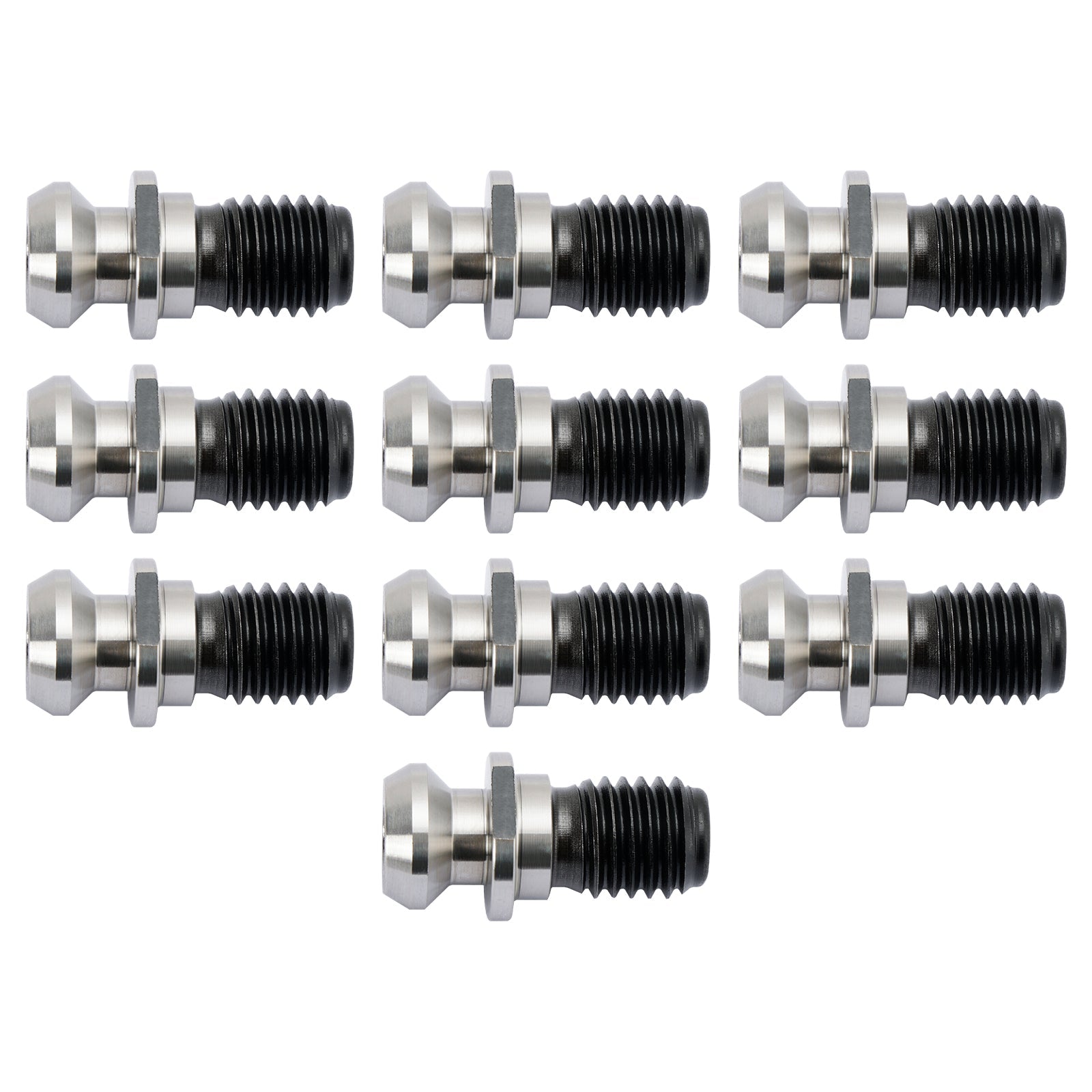 10 Pcs CAT40 45掳 0.740" Pull Stud Retention Knob Fits Mazak Fadal CNC Silver