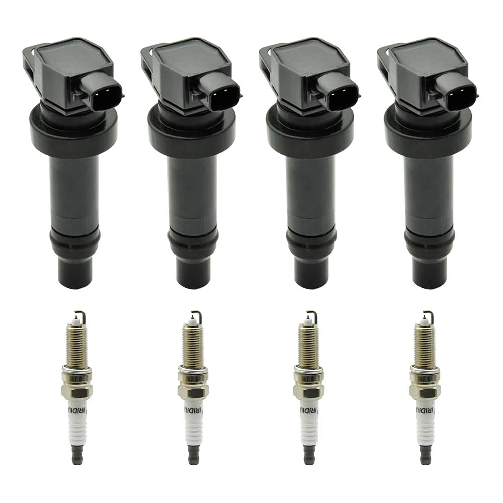 2012-2015 Hyundai Accent 1.6L L4 Ignition Coil +Spark Plug UF636 4Pcs
