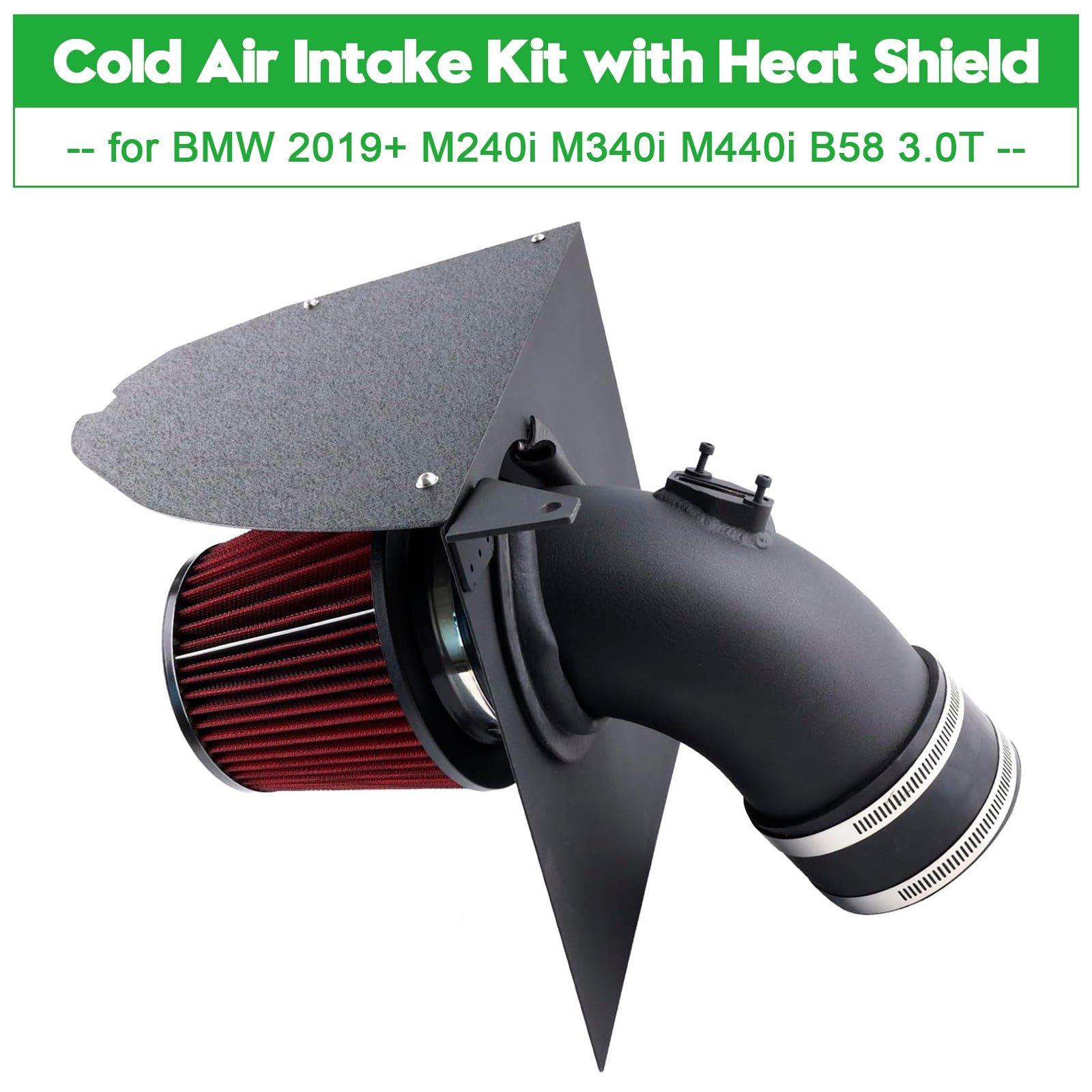2022+ BMW M240i G42 B58 3.0T Cold Air Intake Kit with Heat Shield