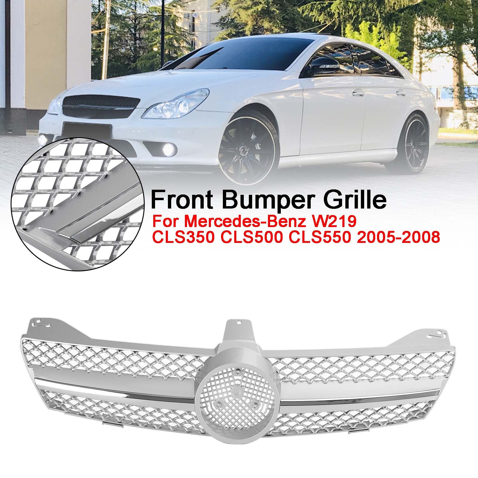 2005 2006 2007 2008 Mercedes Benz W219 CLS350 CLS500 CLS550 Front Bumper Grill Grille