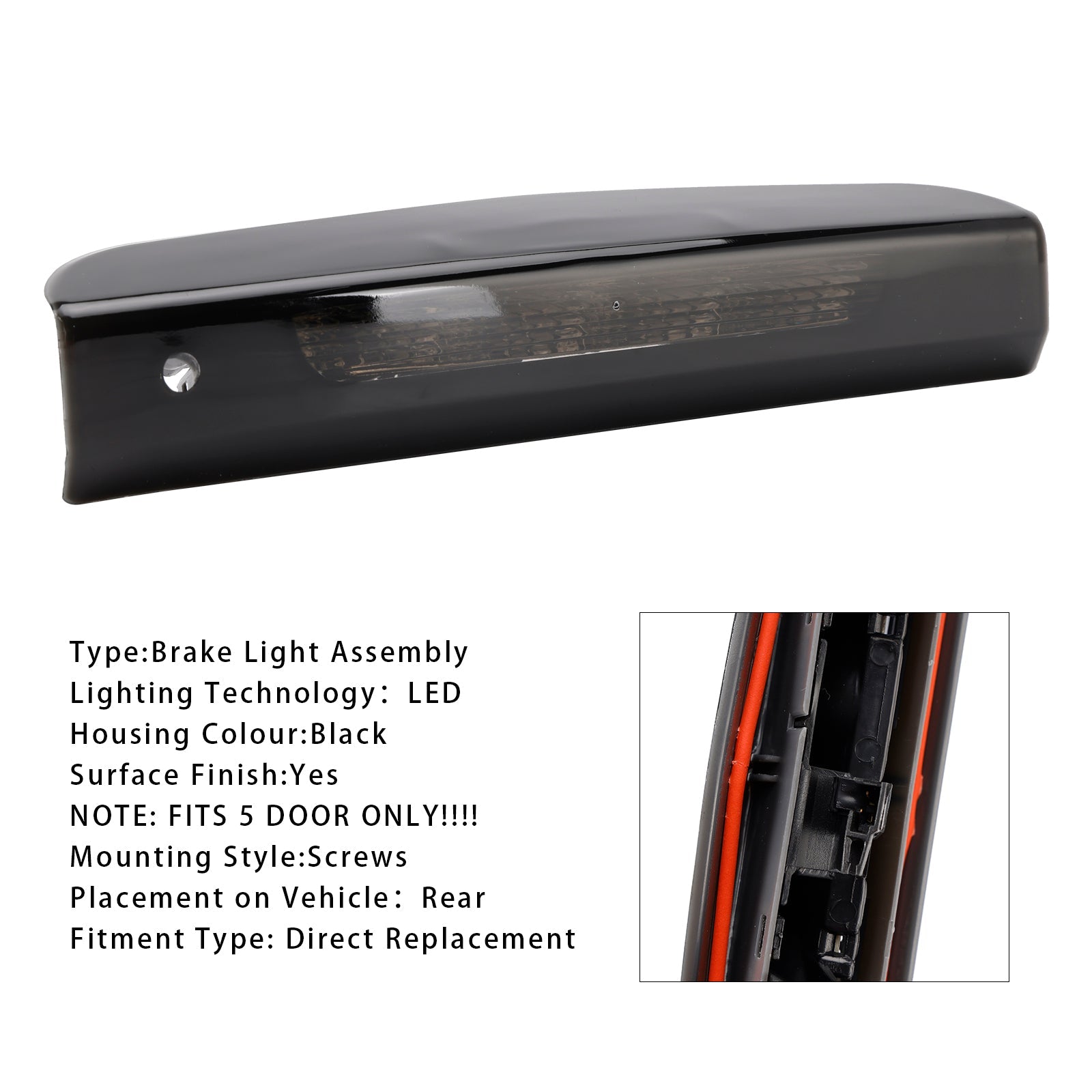 High Level Third Brake Light Lamp 13188045 Fit For Vauxhall Corsa D/E 5 Door 2007-2019
