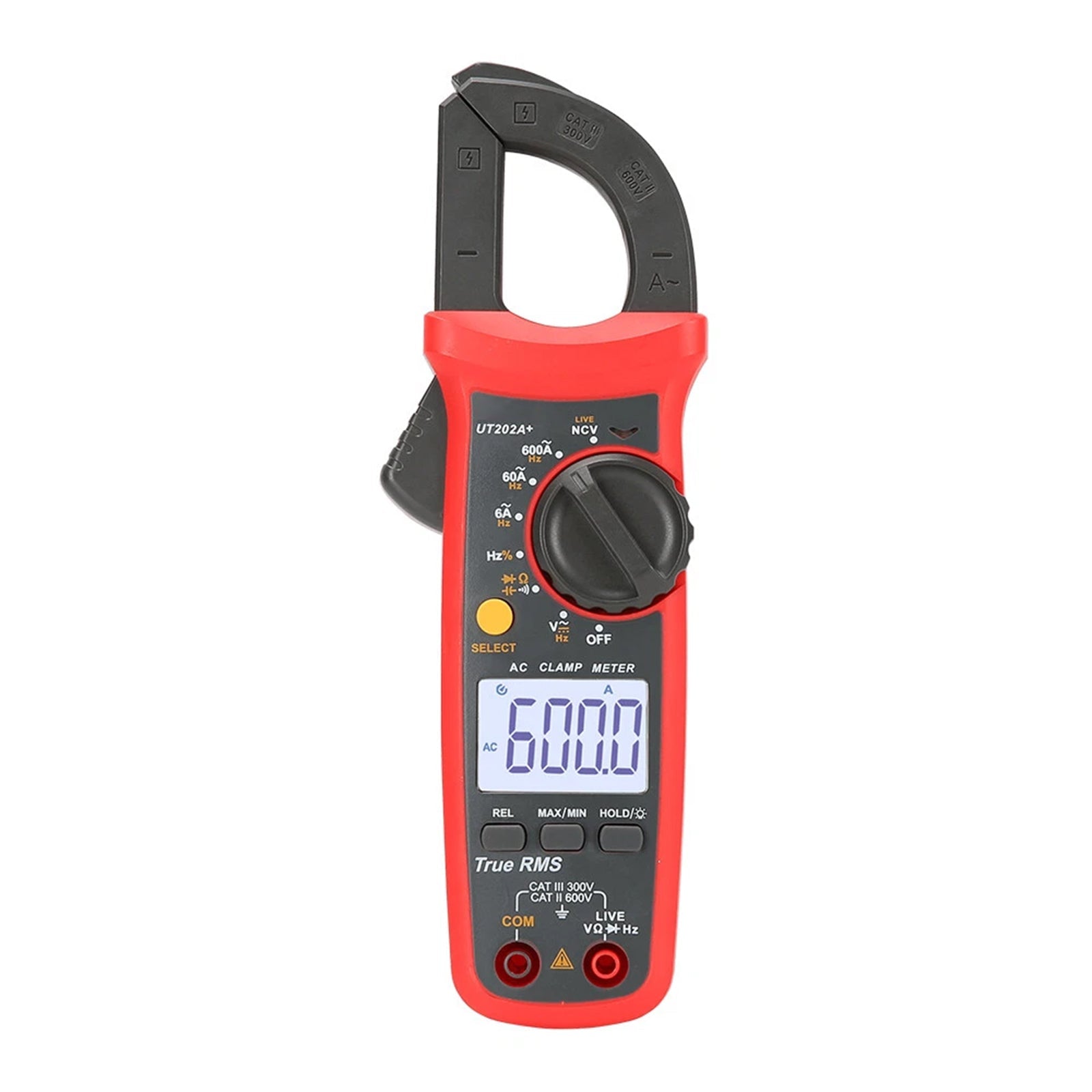 UT202A+ Digital Clamp Meter 6000 Counts Auto Range True RMS NCV Multimeter