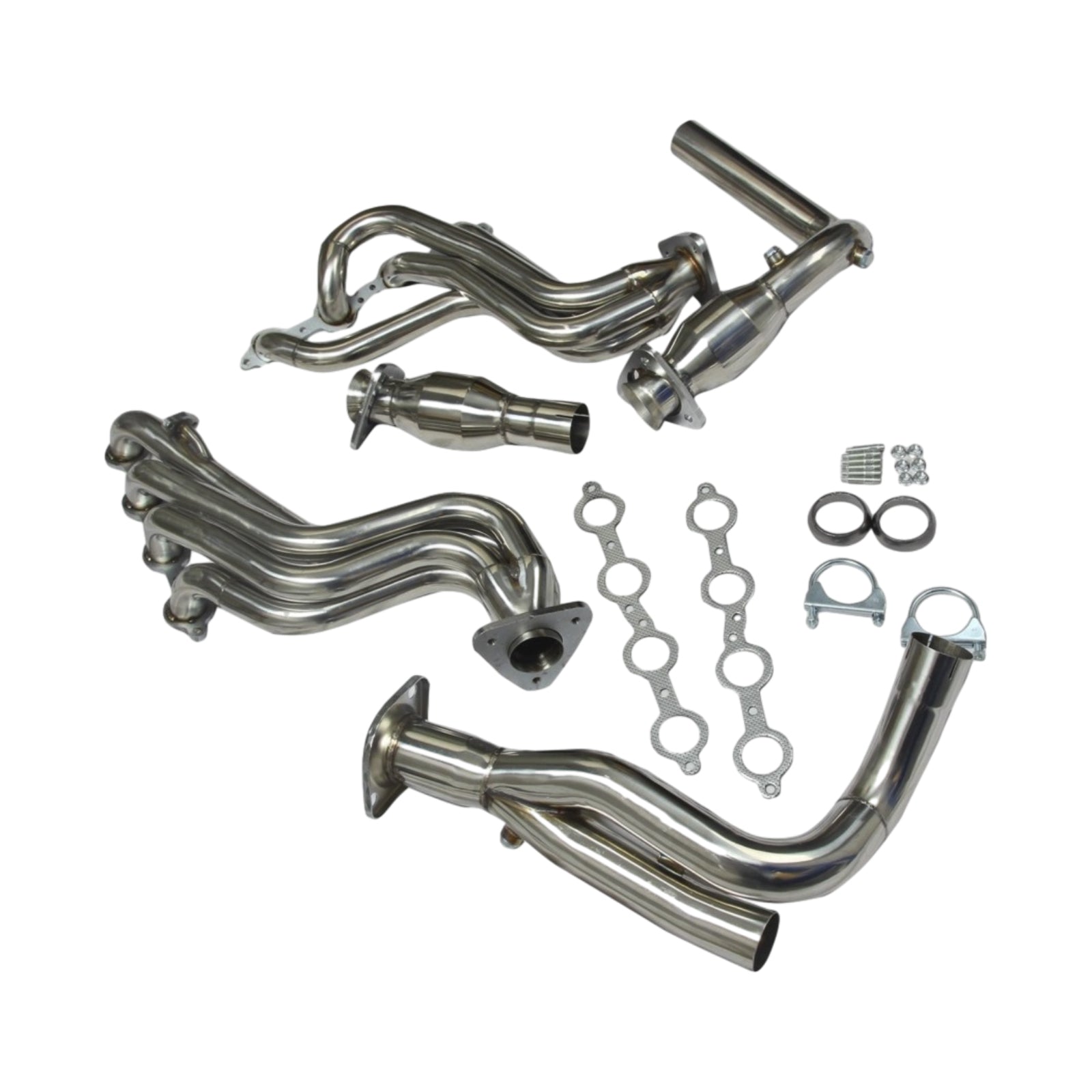 Stainless Manifold Header Exhaust Fit GMC Fit Chevy GMT800 V8 Engine W/Y-Pipe