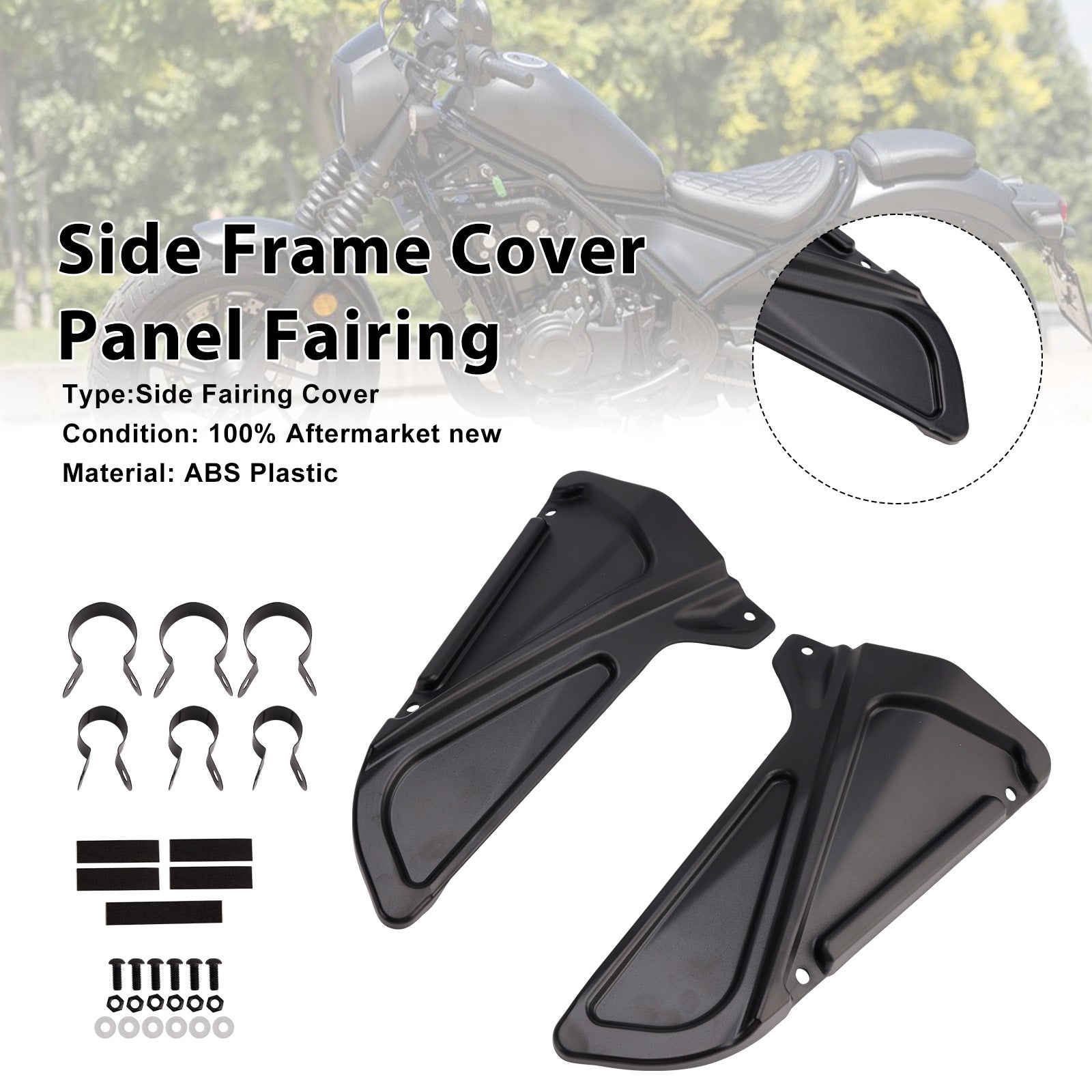 Side Frame Cover Panel Fairing For Honda Rebel CMX 250 300 500 17-22