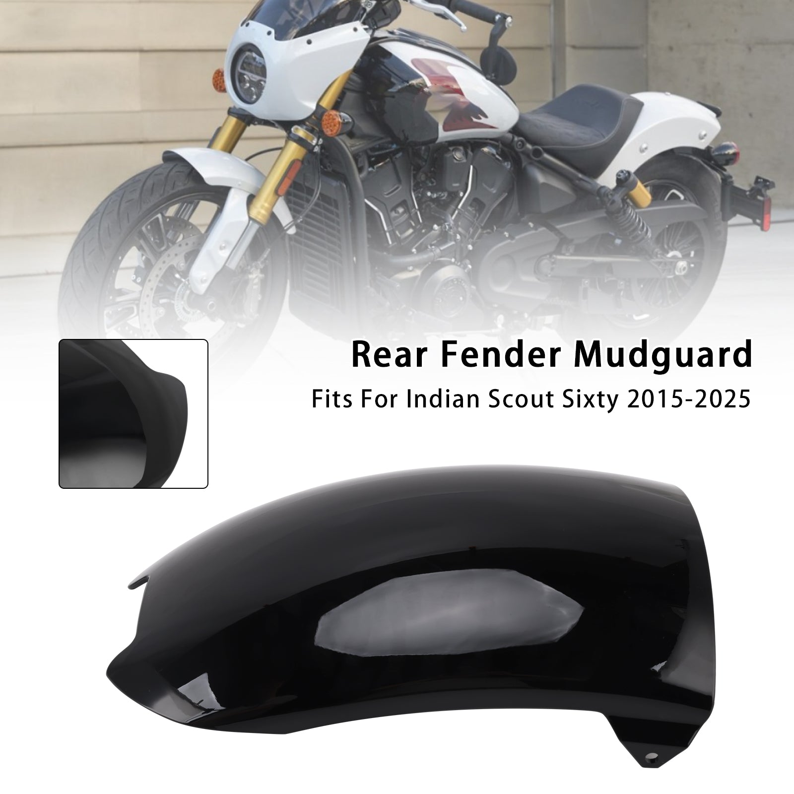 2015-2025 Indian Scout Sixty Rear Fender Mudguard Fairing