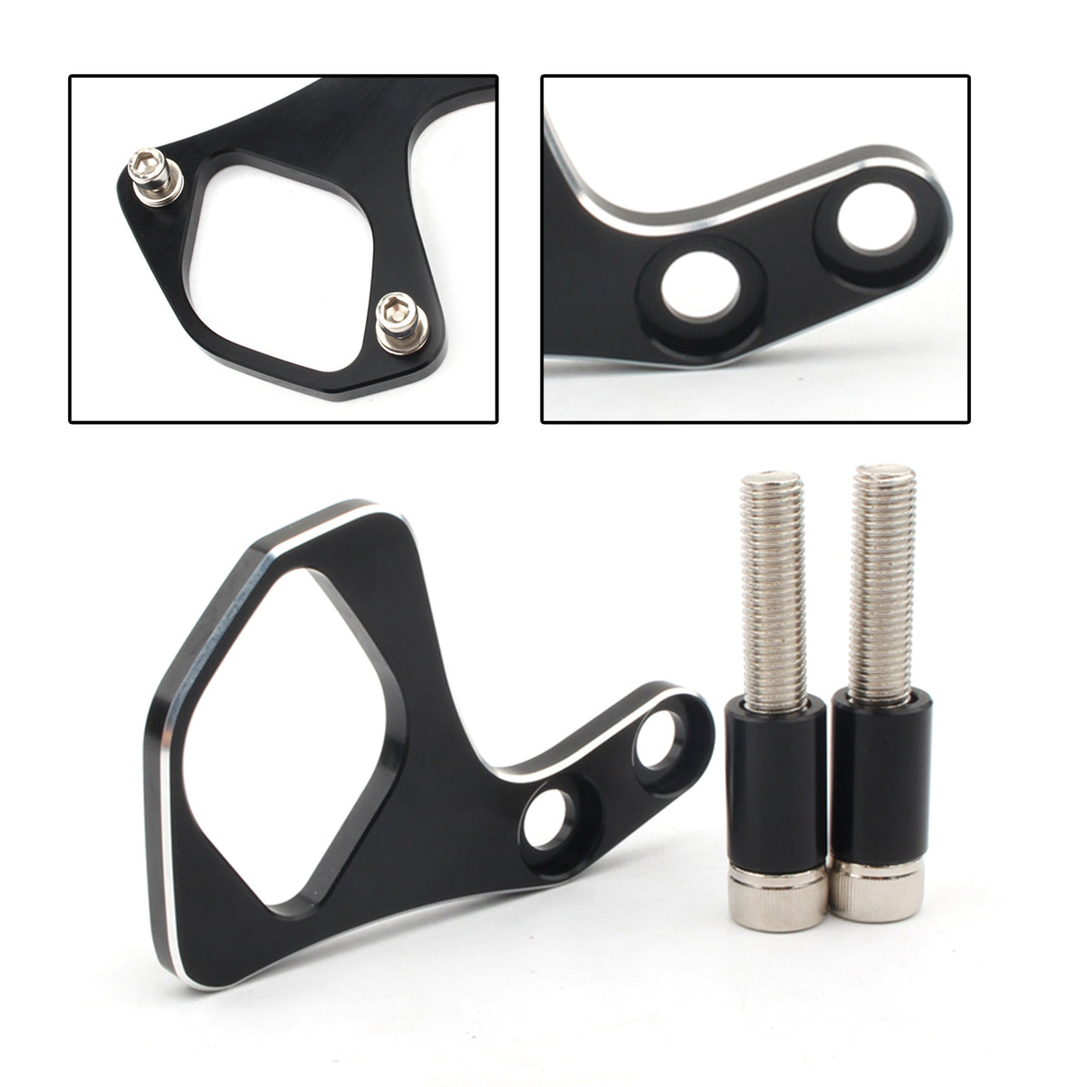 Ignition Key Relocation Bracket Black B For Tr Bonneville Scrambler T100 01-15