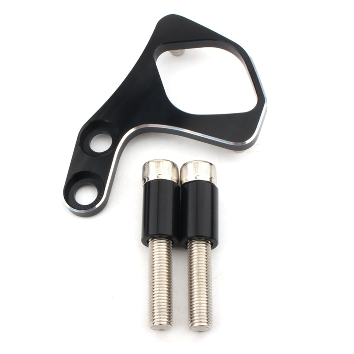 Ignition Key Relocation Bracket Black B For Tr Bonneville Scrambler T100 01-15