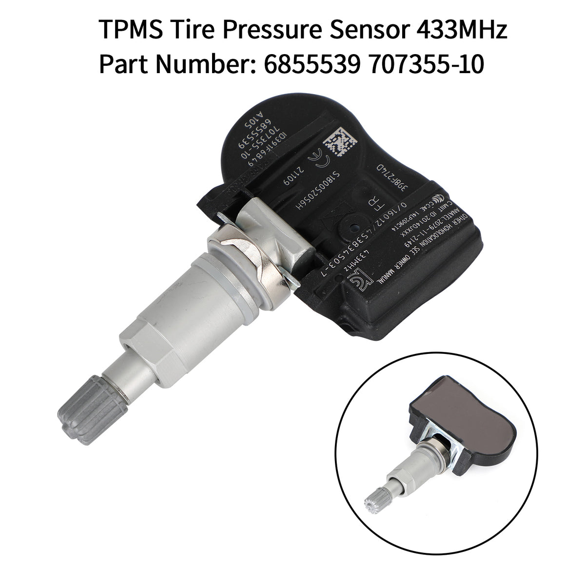 1x TPMS Tire Pressure Sensor 6855539 For BMW 2014-2018 M3 M4 F30/F32 F80/F82