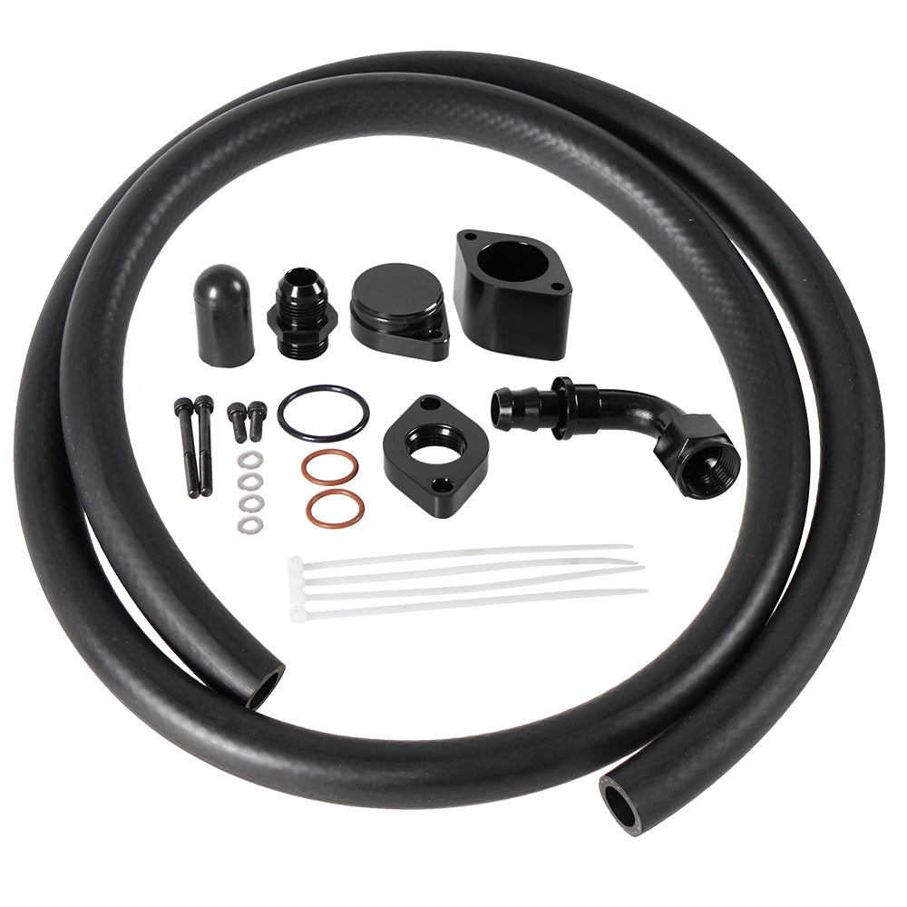 2011- 2024 Ford F550 6.7 Powerstroke CCV Reroute Kit + CCV Baffle Internal Catch Can