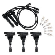 2003-2006 Kia Sorento 3.5L V6 3x Ignition Coil & 6x Spark Plug & 3x Wireset UF431