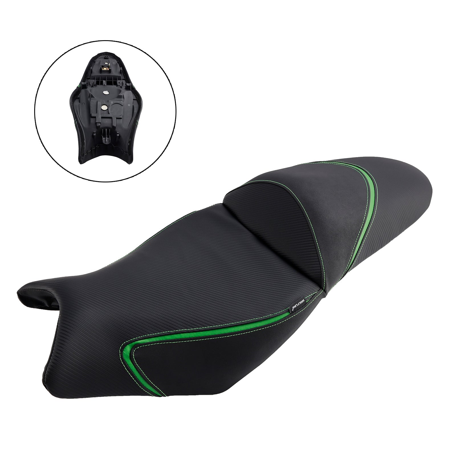 2022-2024 Kawasaki Versys650 Complete Cushion Rider Passenger Seat Green