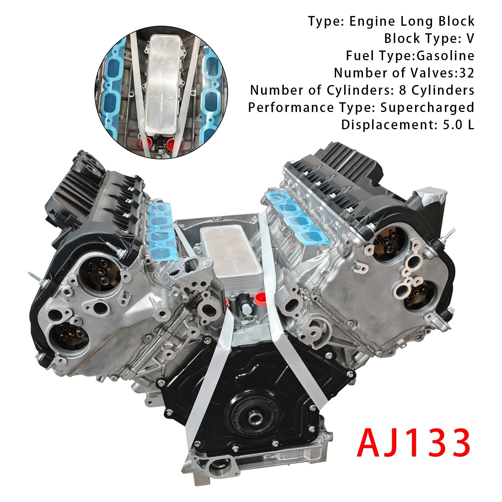 Engine Assembly AJ133 Fit For Jaguar XJ Land Rover Range V8 5.0 L 2010-2017