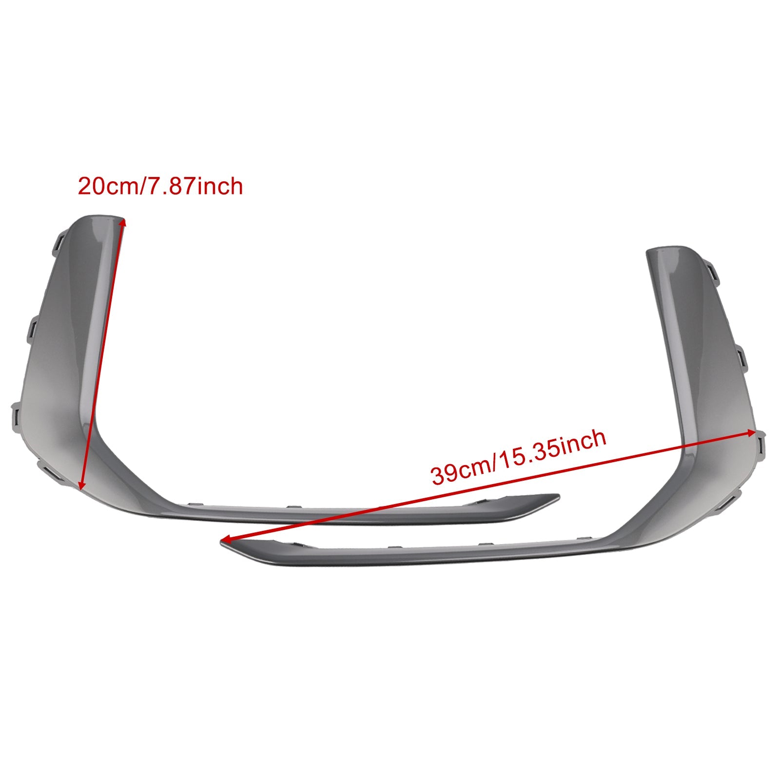 2019-2023 Audi A6 C8 S-Line S6 2PCS Front Fog Light Lamp Trim Gray