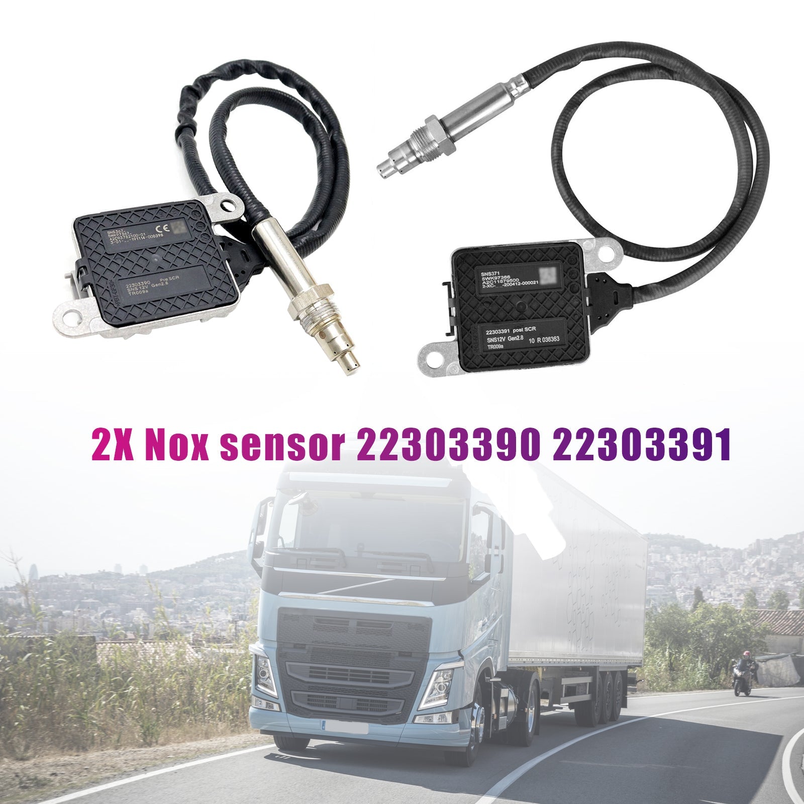 ENG-VE13, EM-USA17, EAS-SD (2-BOX), POST-CAT 2x Nox sensor 22303390 22303391