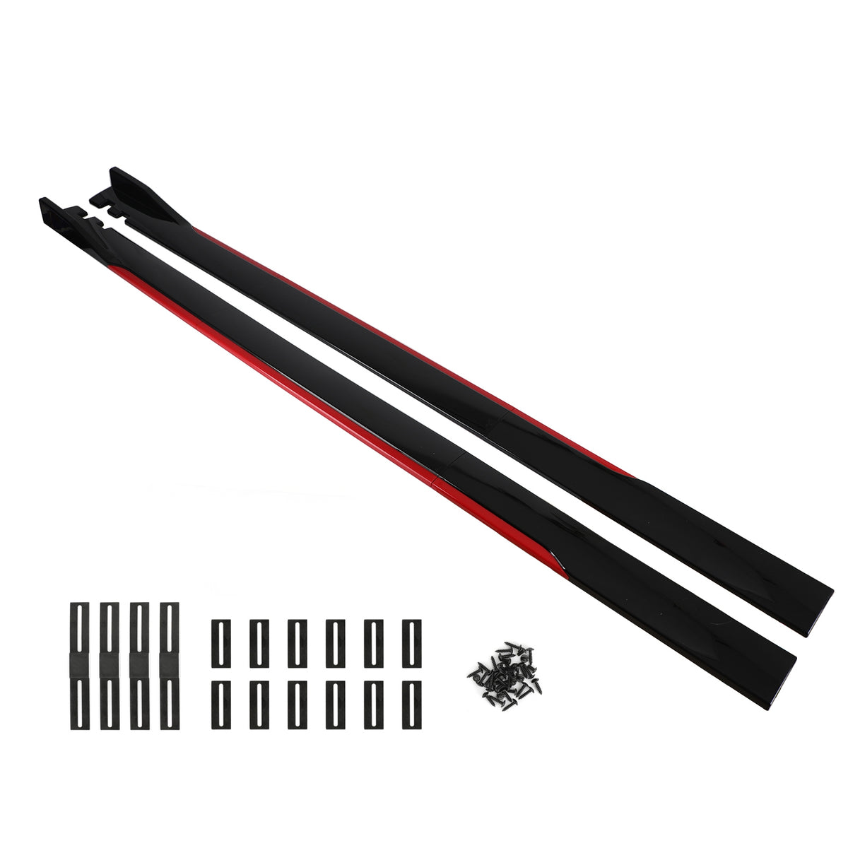 86.6" Universal Side Skirt Extensions Rocker Panel Splitters Lip Polypropylene