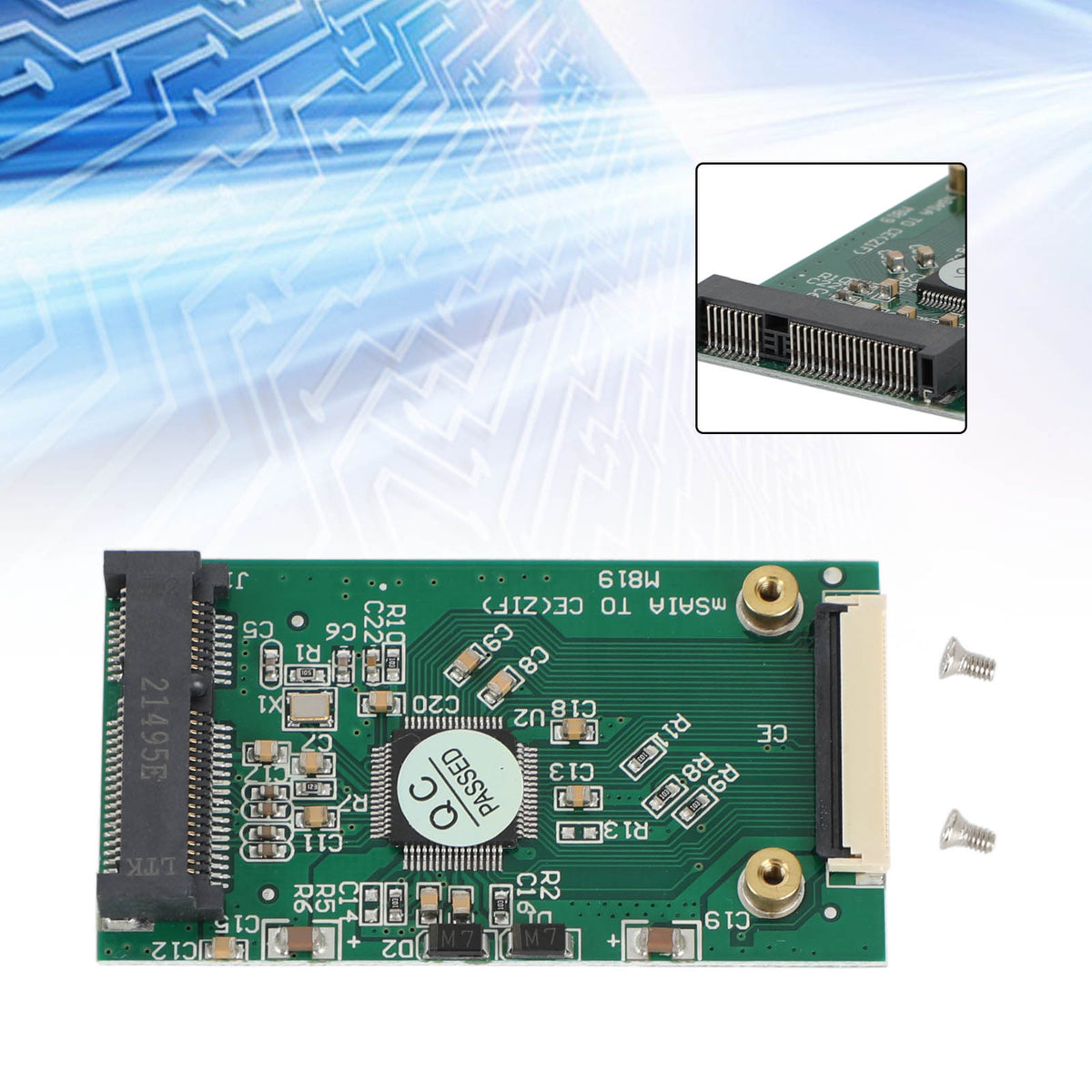 1.8 inch Mini mSATA PCI-E SSD HDD to 40pin ZIF CE Cable Adapter Card