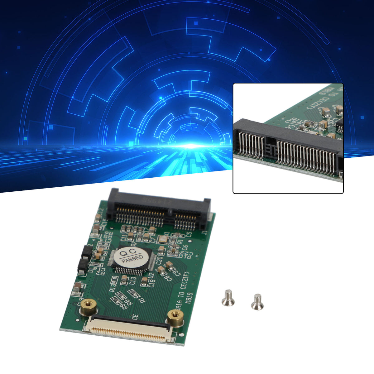 1.8 inch Mini mSATA PCI-E SSD HDD to 40pin ZIF CE Cable Adapter Card