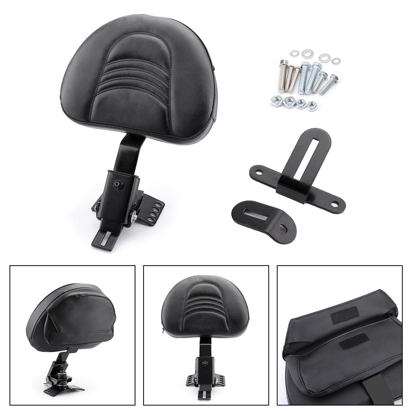 97-18 Touring Road Electra Street Glide Generic Plug-In Driver Rider Backrest Kit For