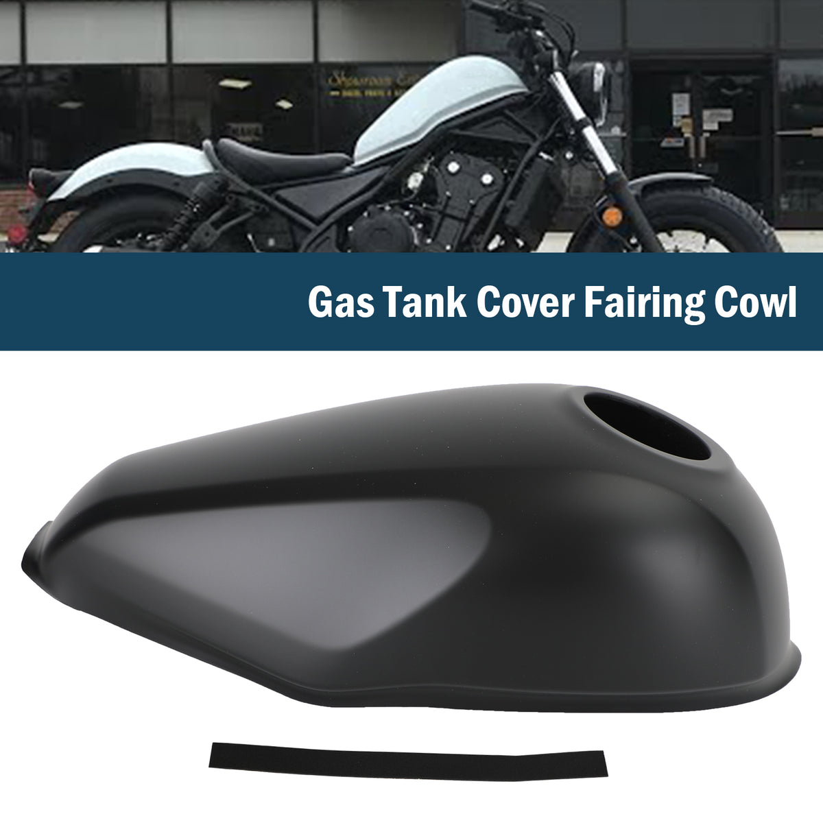 Gas Tank Cover Trim Fairing Cowl for Honda Rebel CMX300 CMX500 2017-2023 Matte Black
