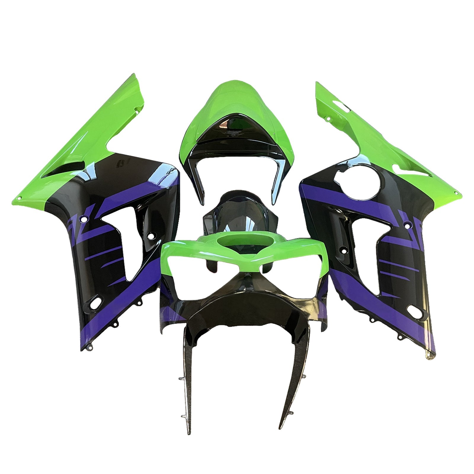 Injection Fairing Kit Bodywork Plastic ABS fit For Kawasaki ZX6R 636 2003-2004