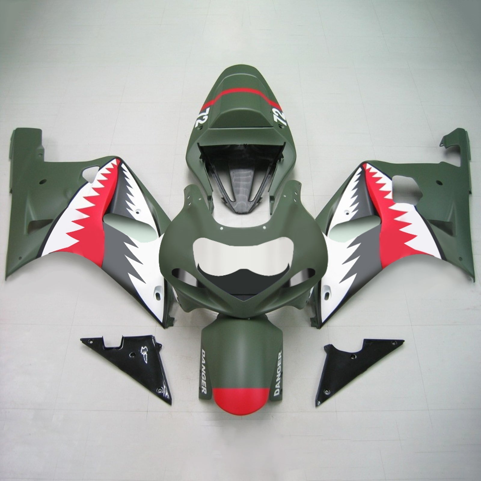 2001-2003 Suzuki GSXR750 K1 Amotopart Injection Fairing Kit Bodywork Plastic ABS #133