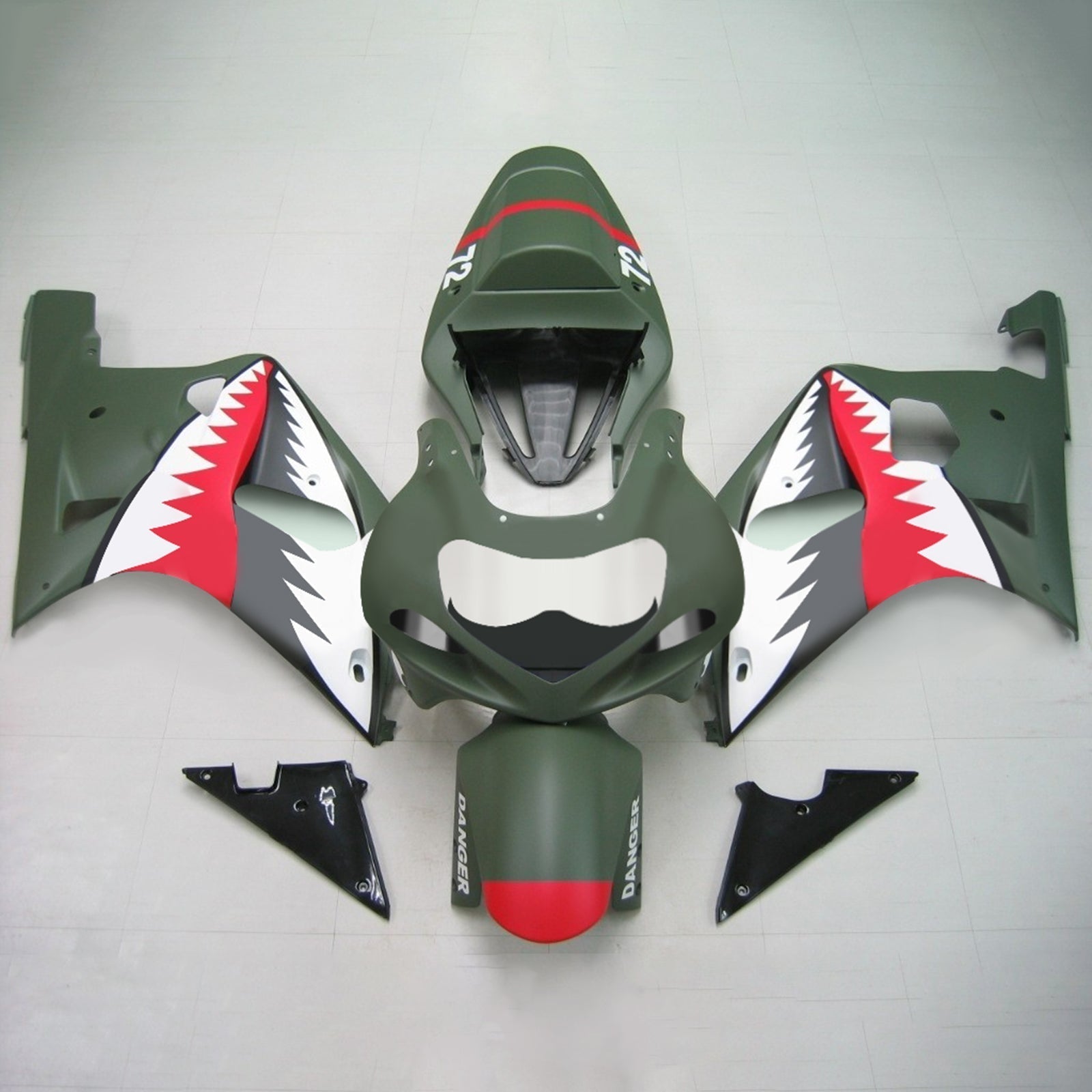 2001-2003 Suzuki GSXR750 K1 Amotopart Injection Fairing Kit Bodywork Plastic ABS #133