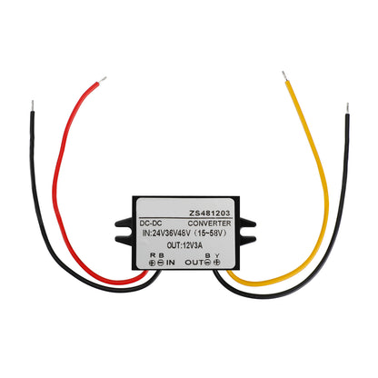 Waterproof DC-DC Converter 24V 36V 48V Step Down to 12V Power Supply Module, 3A