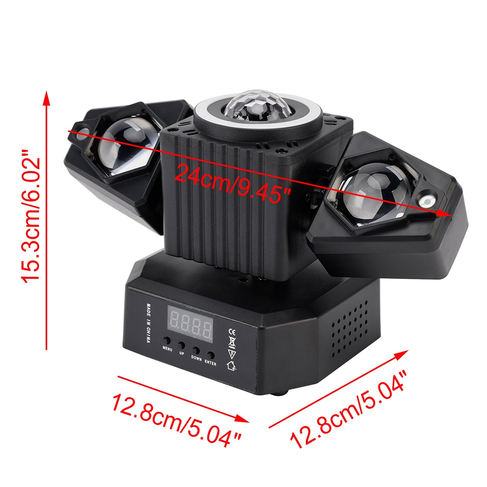 Moving Head Light Rotating Disco Ball Laser Beam Strobe Remote DMX Stage Light
