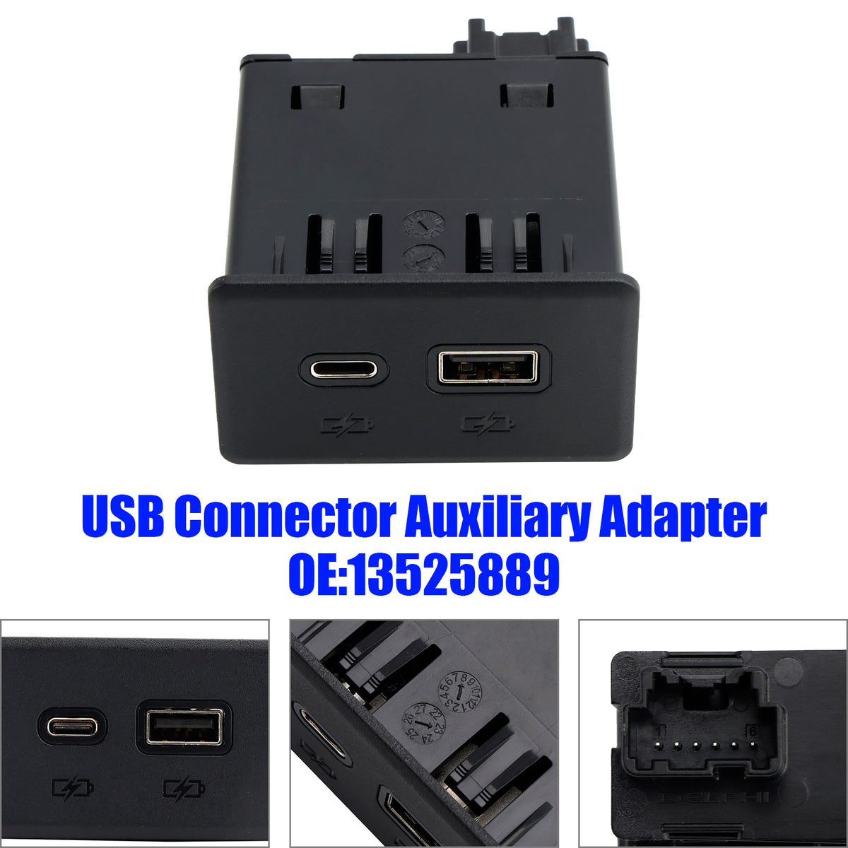 2021-2023 GMC Yukon USB Connector Auxiliary Adapter 13525889 Generic