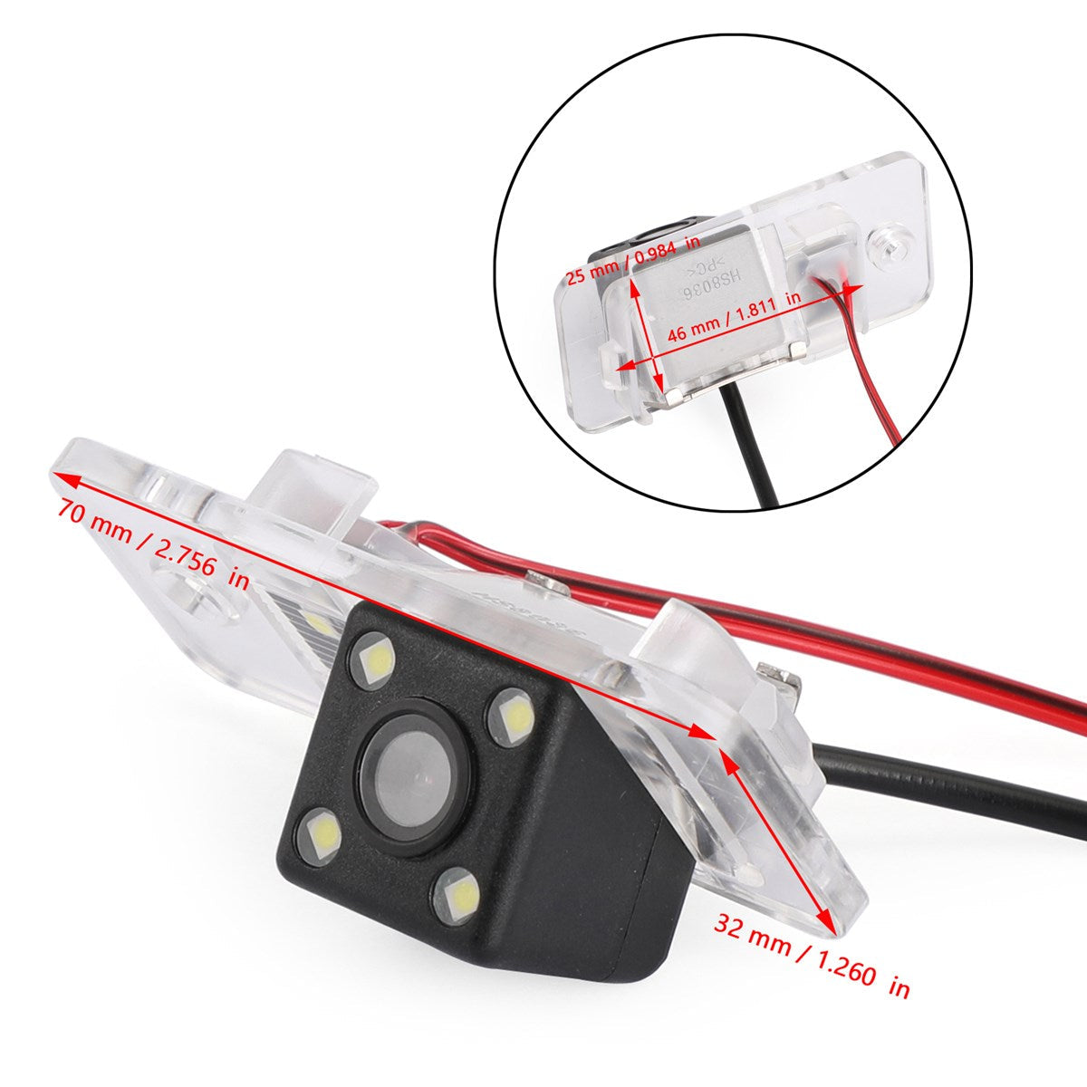 Reverse Backup Camera 4LED for Audi A8 A6 A4 A3 Q7 S5 S6 S8 RS4 RS6 A4L/Q5/A5