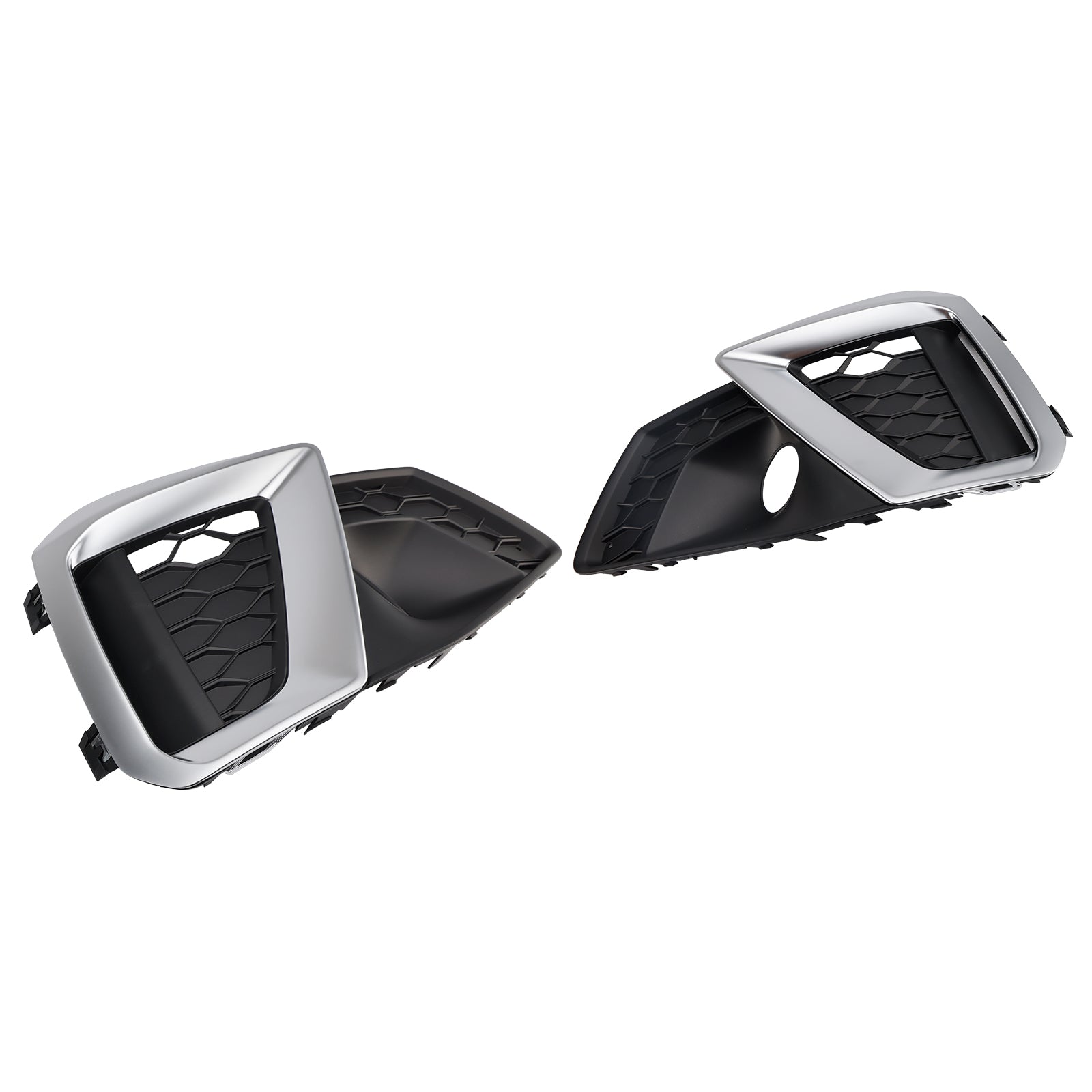 2020-2024 Audi A4 B9.5 S-Line Silver Front Bumper Lower Fog Grille Cover