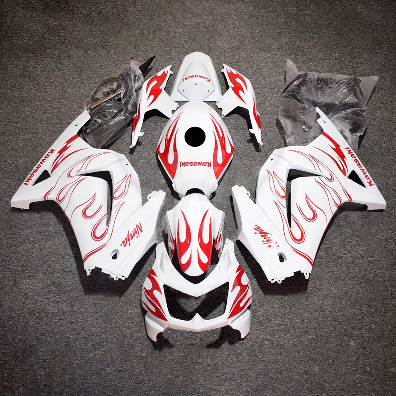 Injection Fairing Kit Bodywork Plastic ABS fit For Kawasaki EX250 Ninja250R 2008-2012