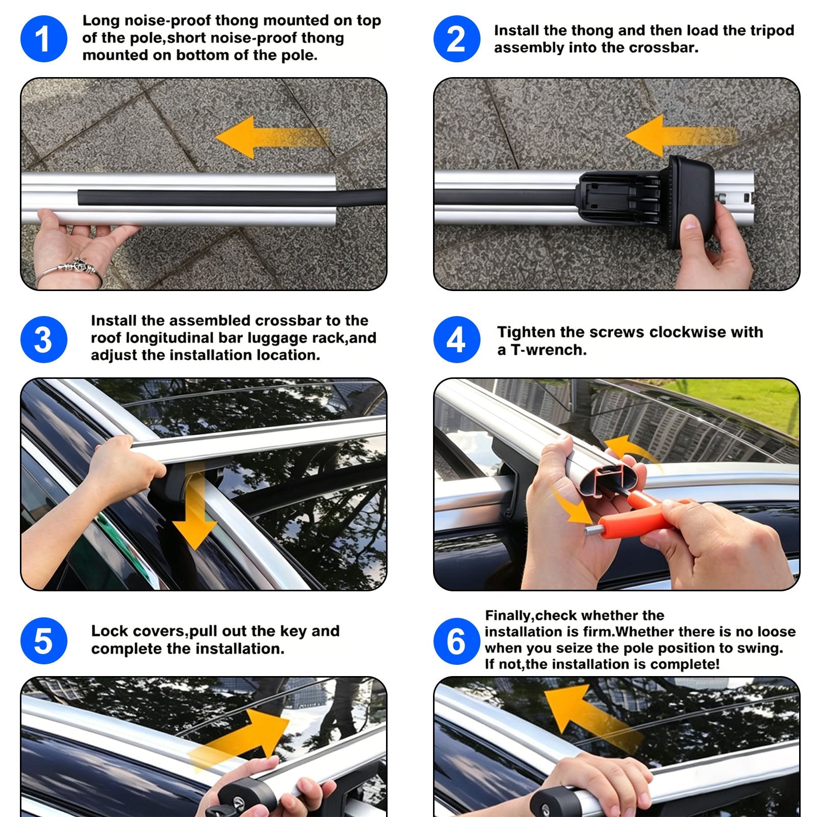 Universal Aluminium Car Roof Rack Luggage Carrier Cross Bar Rail Lockable 135CM