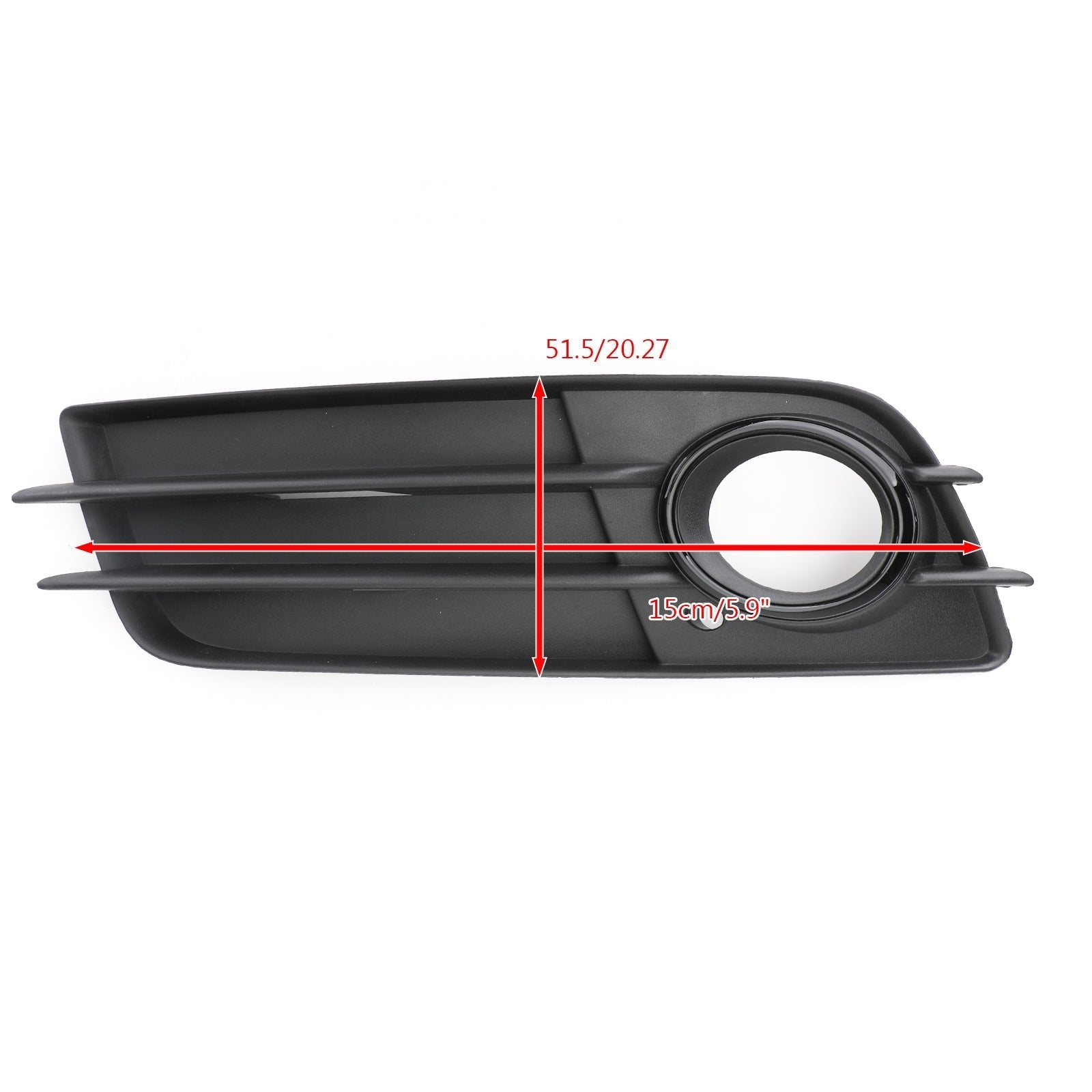 2008-2012 Audi A4 S-LINE Front Bumper Black Fog Light Grille Cover