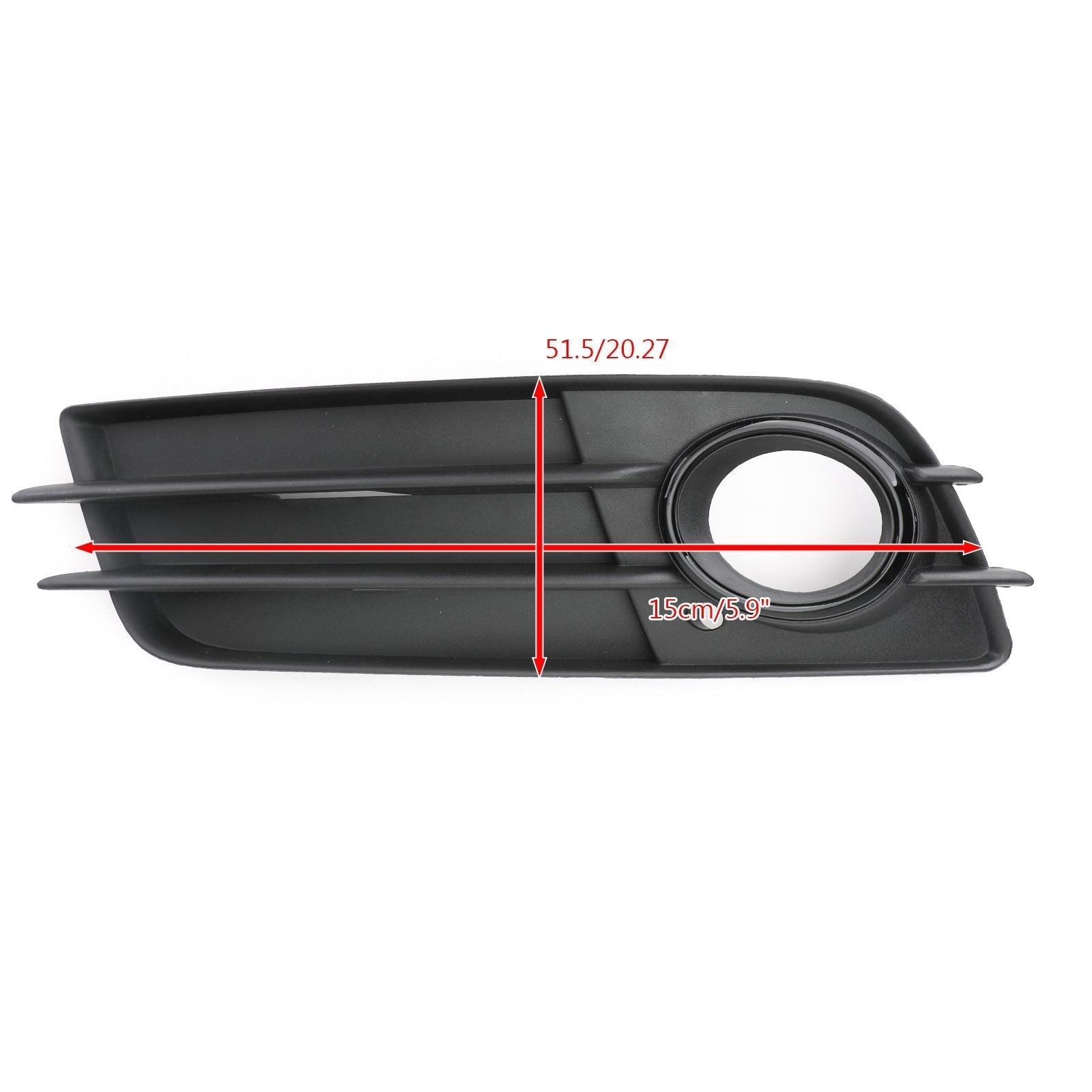 2008-2012 Audi S4 Front Bumper Black Fog Light Grille Cover