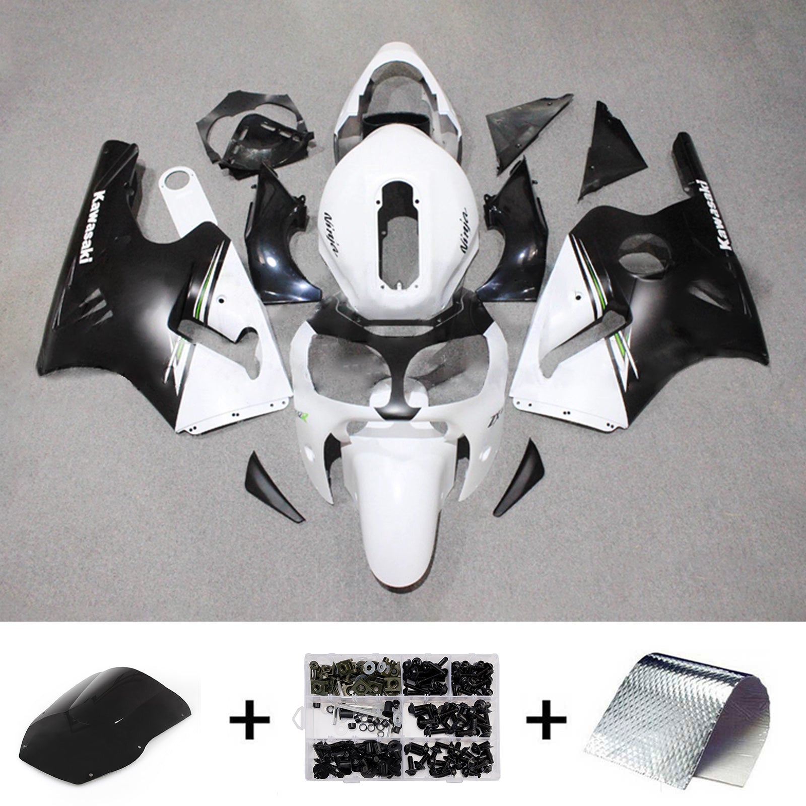 Injection Fairing Kit Bodywork Plastic ABS fit For Kawasaki ZX12R 2000-2001