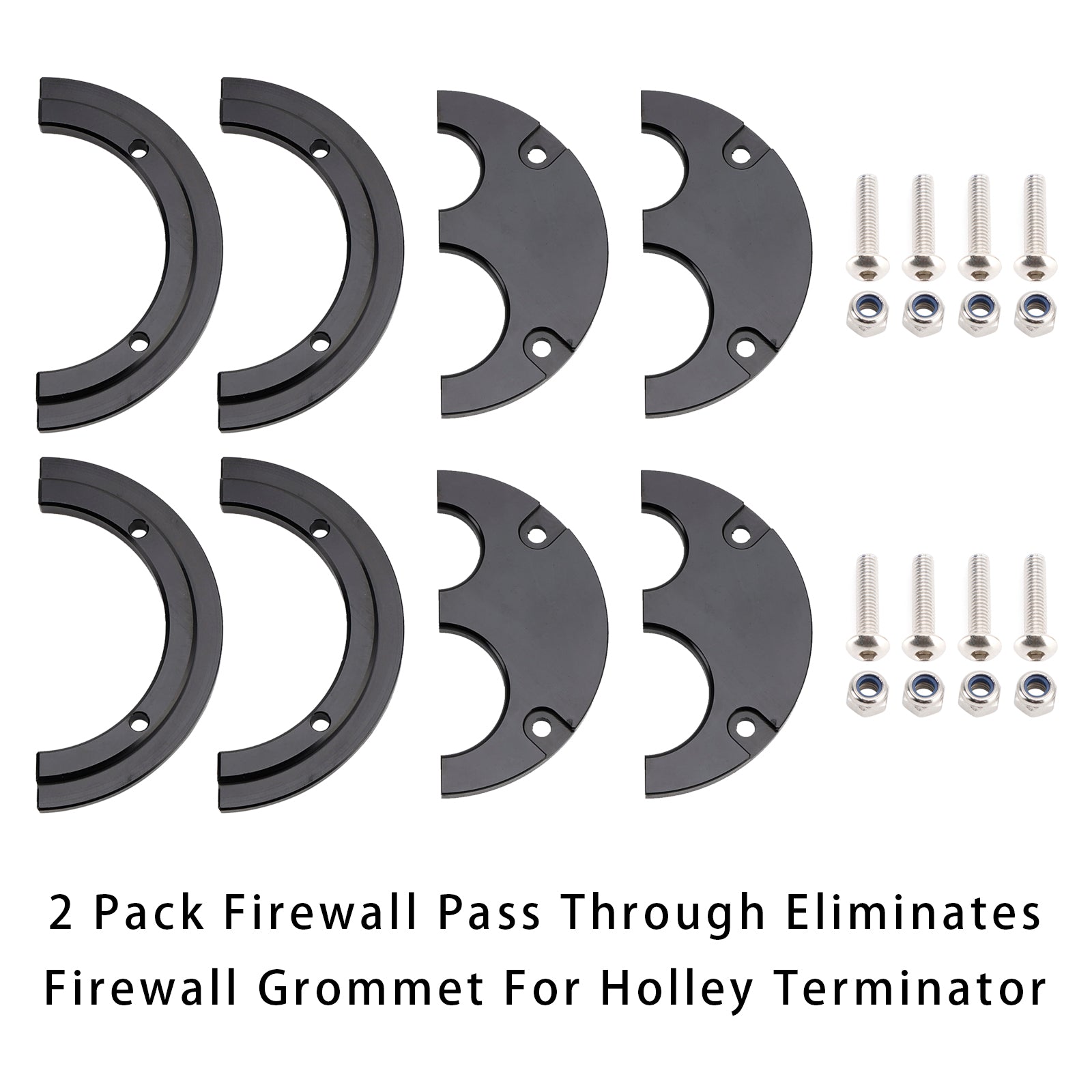 2 Pack Firewall Pass Through Eliminates Firewall Grommet For Holley Terminator