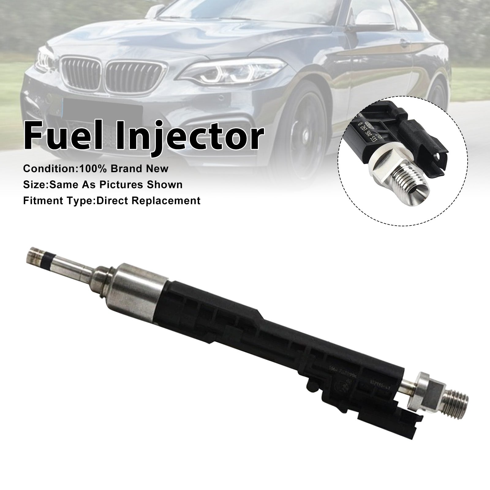 1Pcs Fuel Injector For BMW 335I 428I 2014-2016 M235I 2014-2016 0261500172