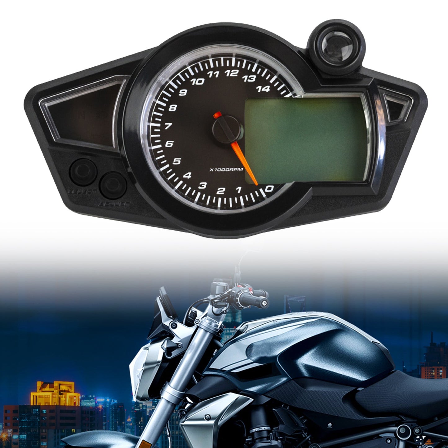 Tft Digital Speedometer Universal Motorcycle 14000Rpm Gear Backlight Odometer Generic