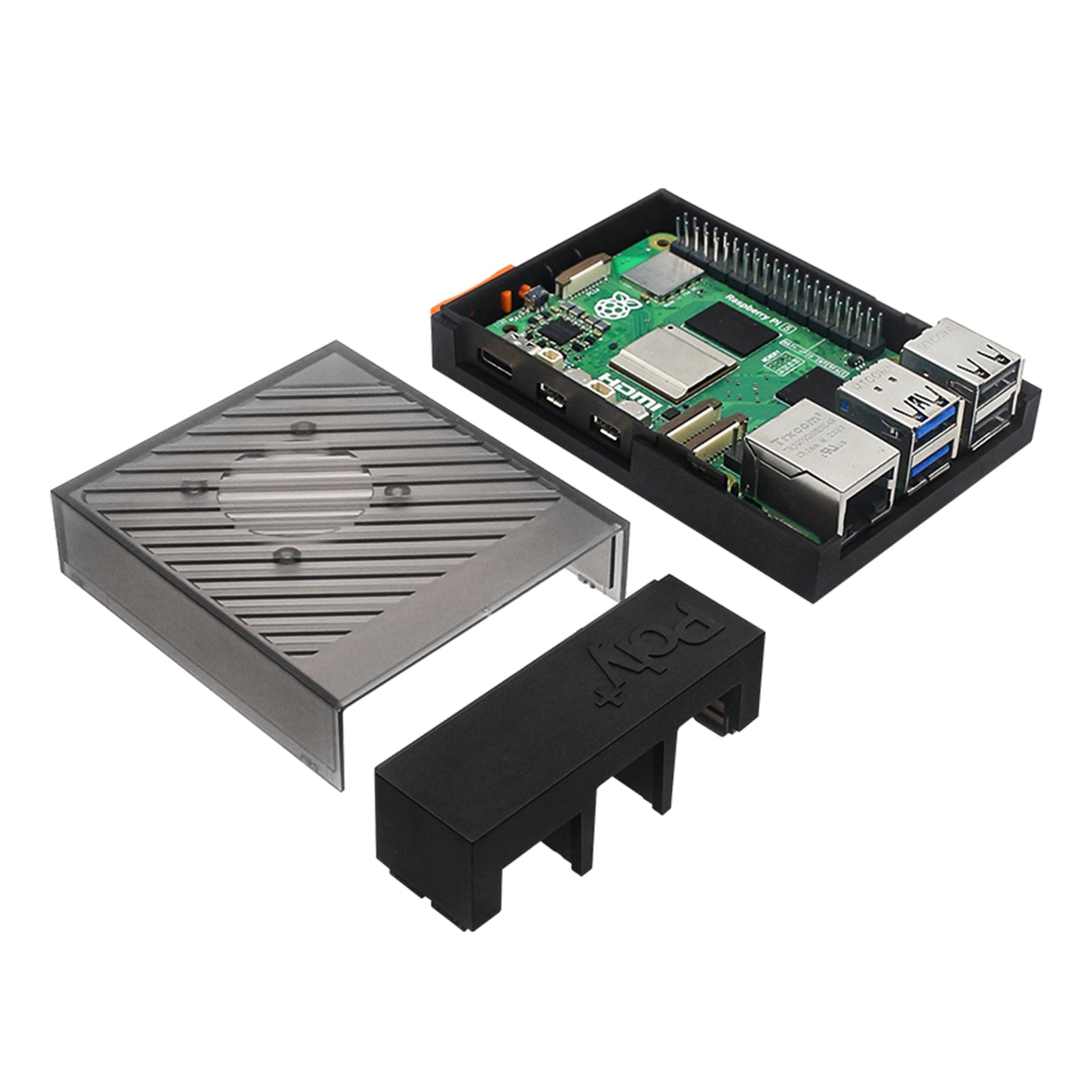Raspberry Pi 5 POLY5+ Case Argon POLY 5+ Box Compatible with PWM Cooling Fan ABS