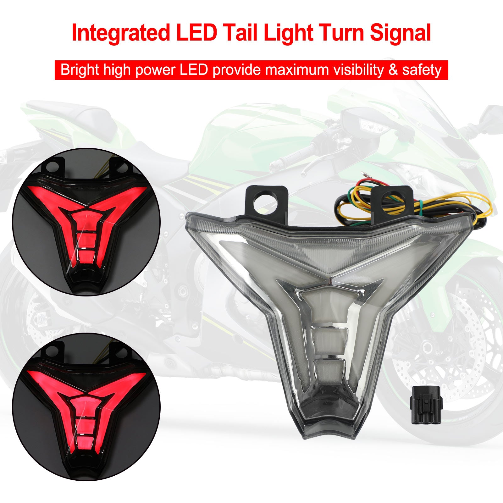 2016-2022 Kawasaki Ninja ZX-10R Integrated Tail Light Turn Signal Generic