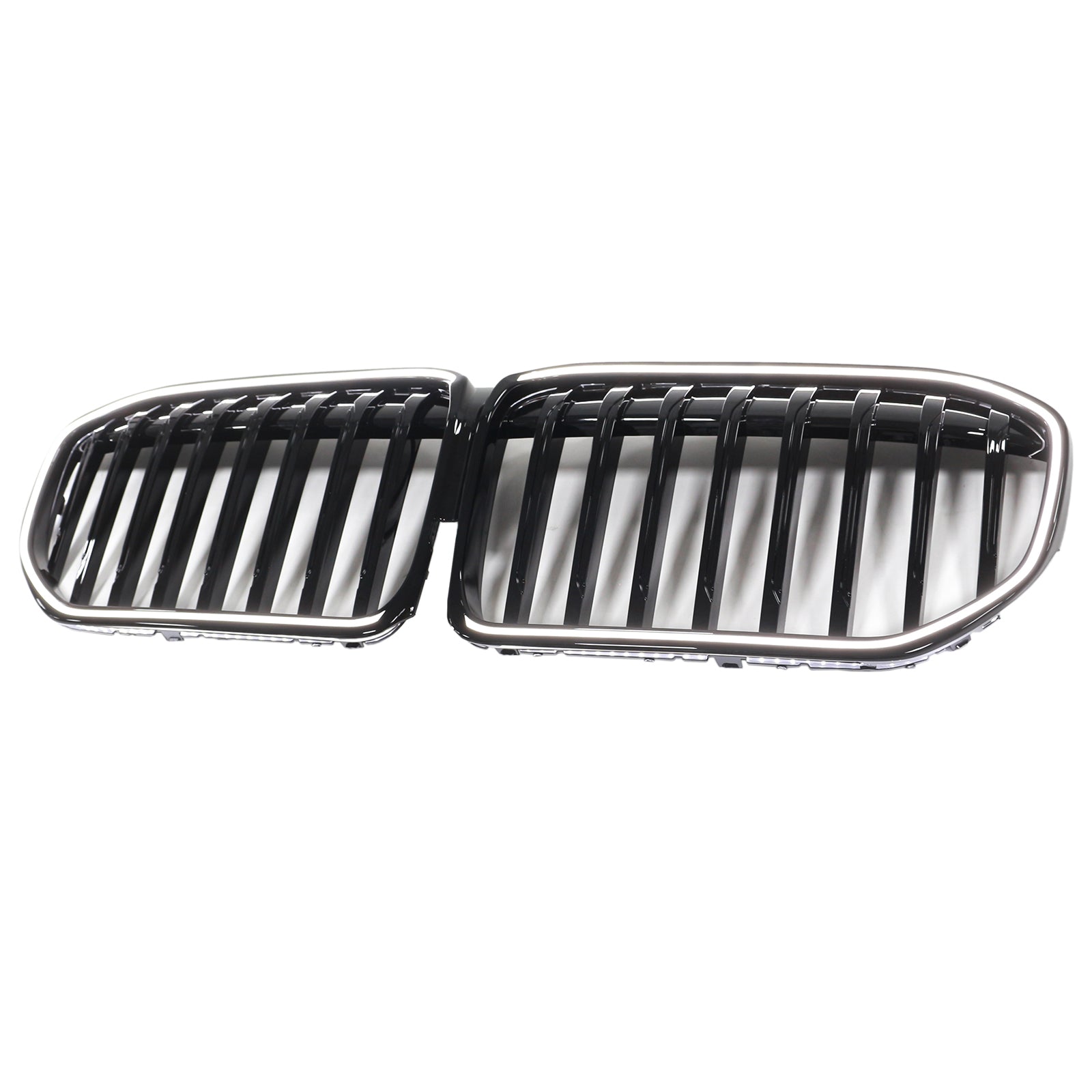 2019-2022 BMW 7 Series G12 Long-Wheelbase Version Facelift Single Slat Gloss Black Front Grill Grille