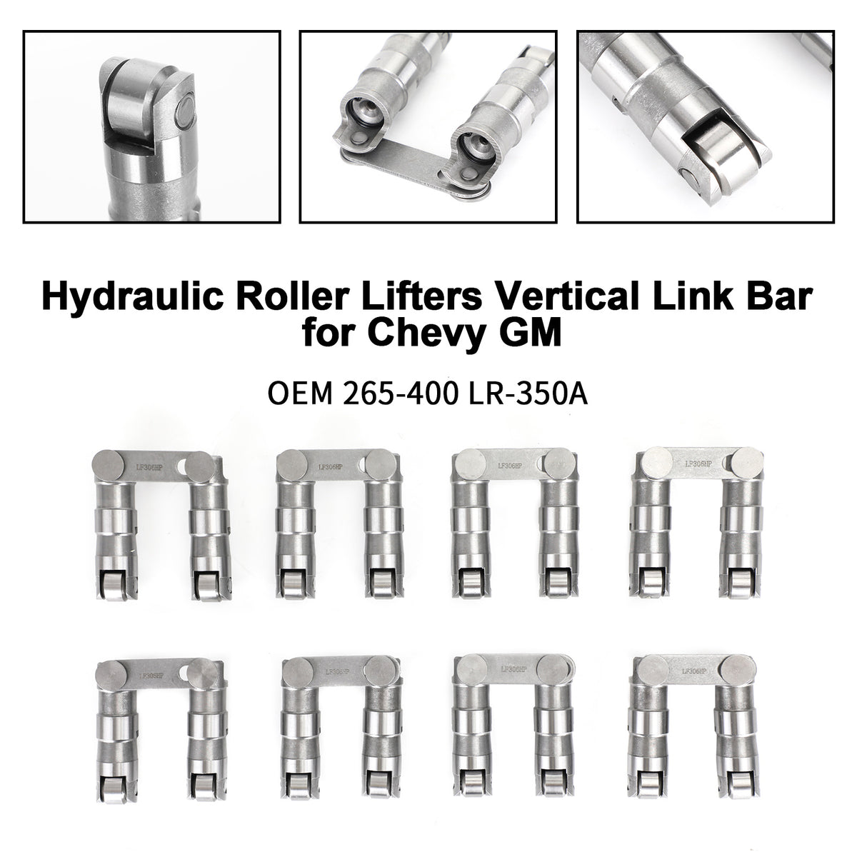 Hydraulic Roller Lifters Vertical Link Bar for Chevy GM 265-400 LR-350A