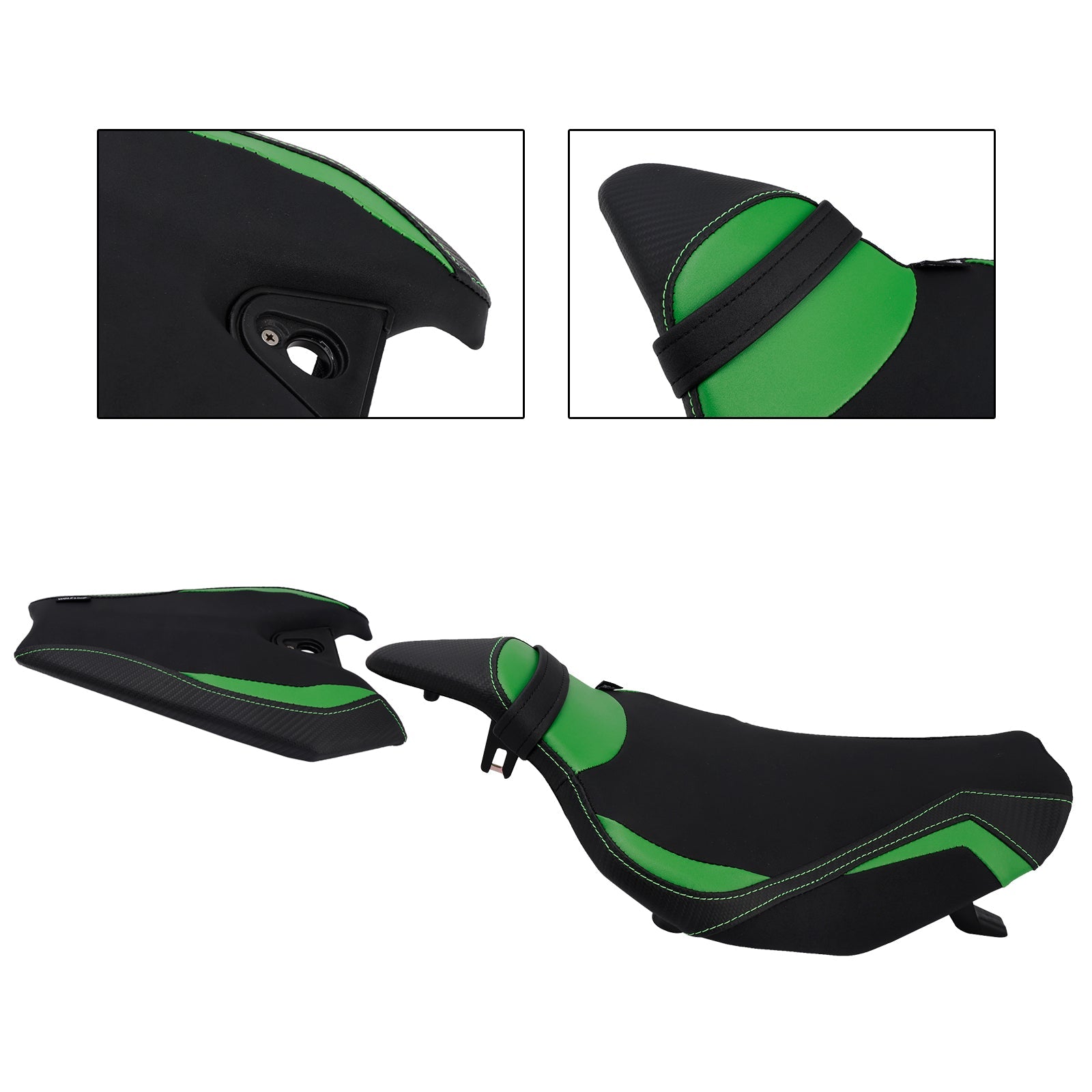 2014-2025 2024 For Kawasaki Z1000 Lower Front W/ Rear Seat Driver Pillion Green1
