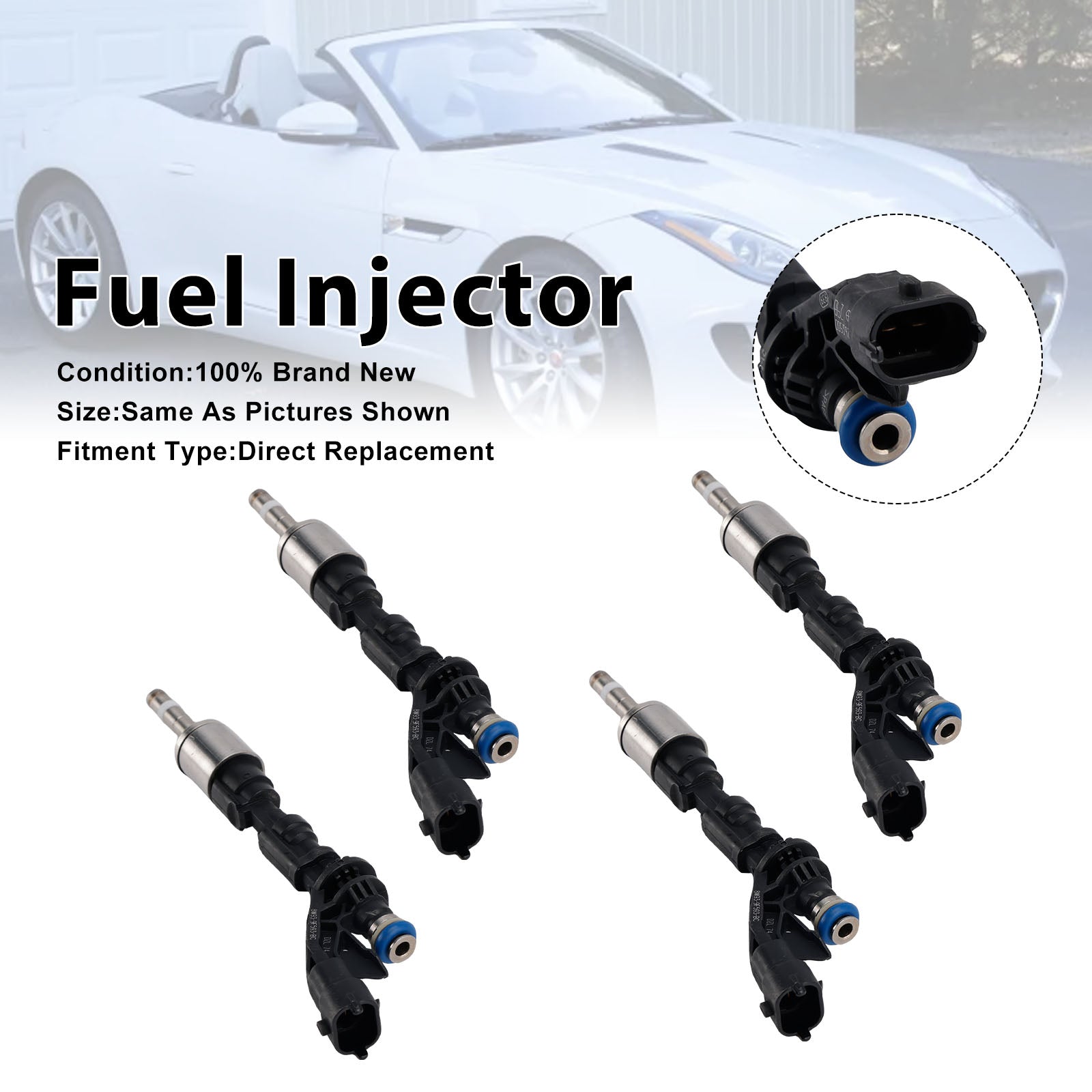 4Pcs Fuel Injector For Land Rover LR4 Range Rover Jaguar XF XJ 0261500298